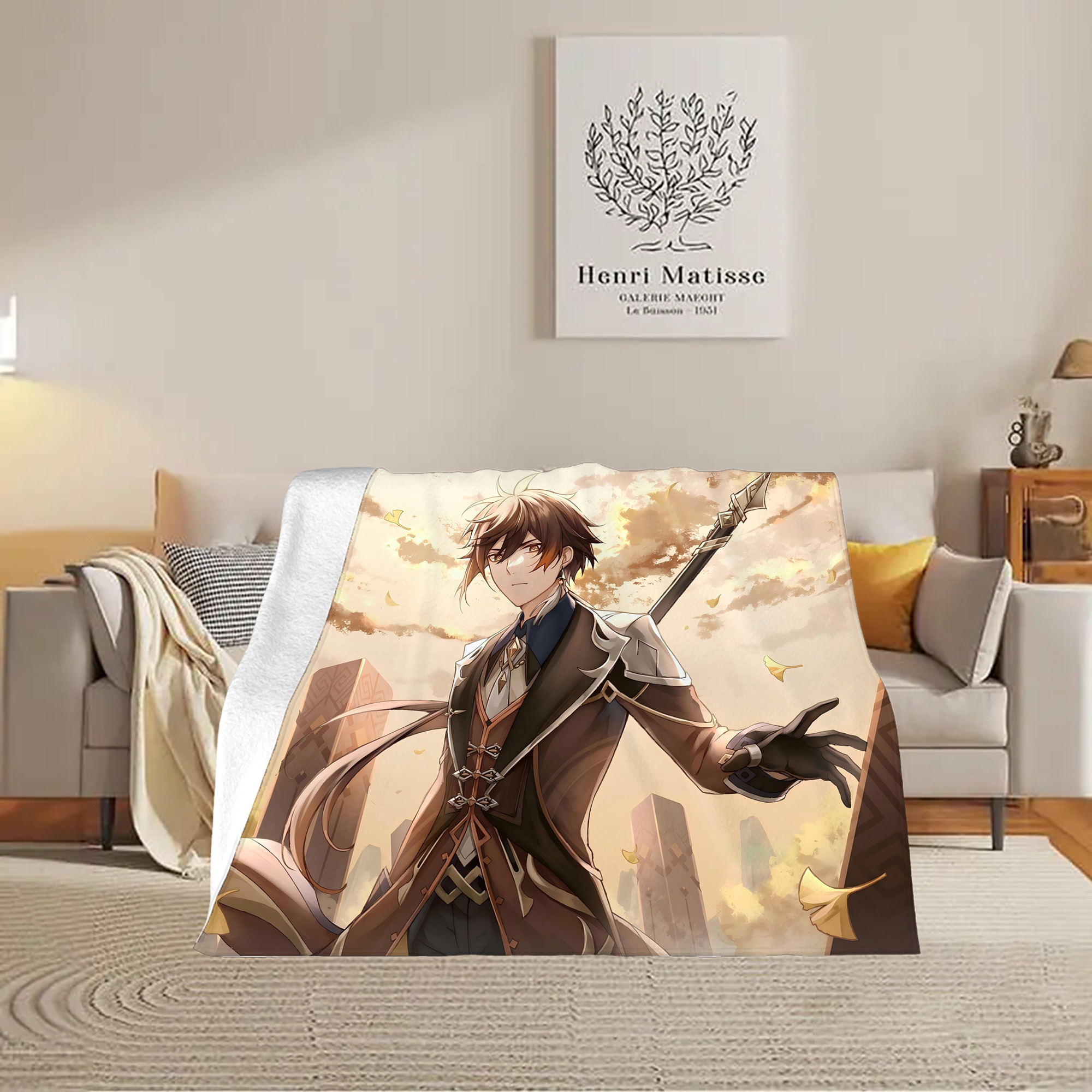 げんし神 genshin フランネルブランケット・多サイズ対応（横型）