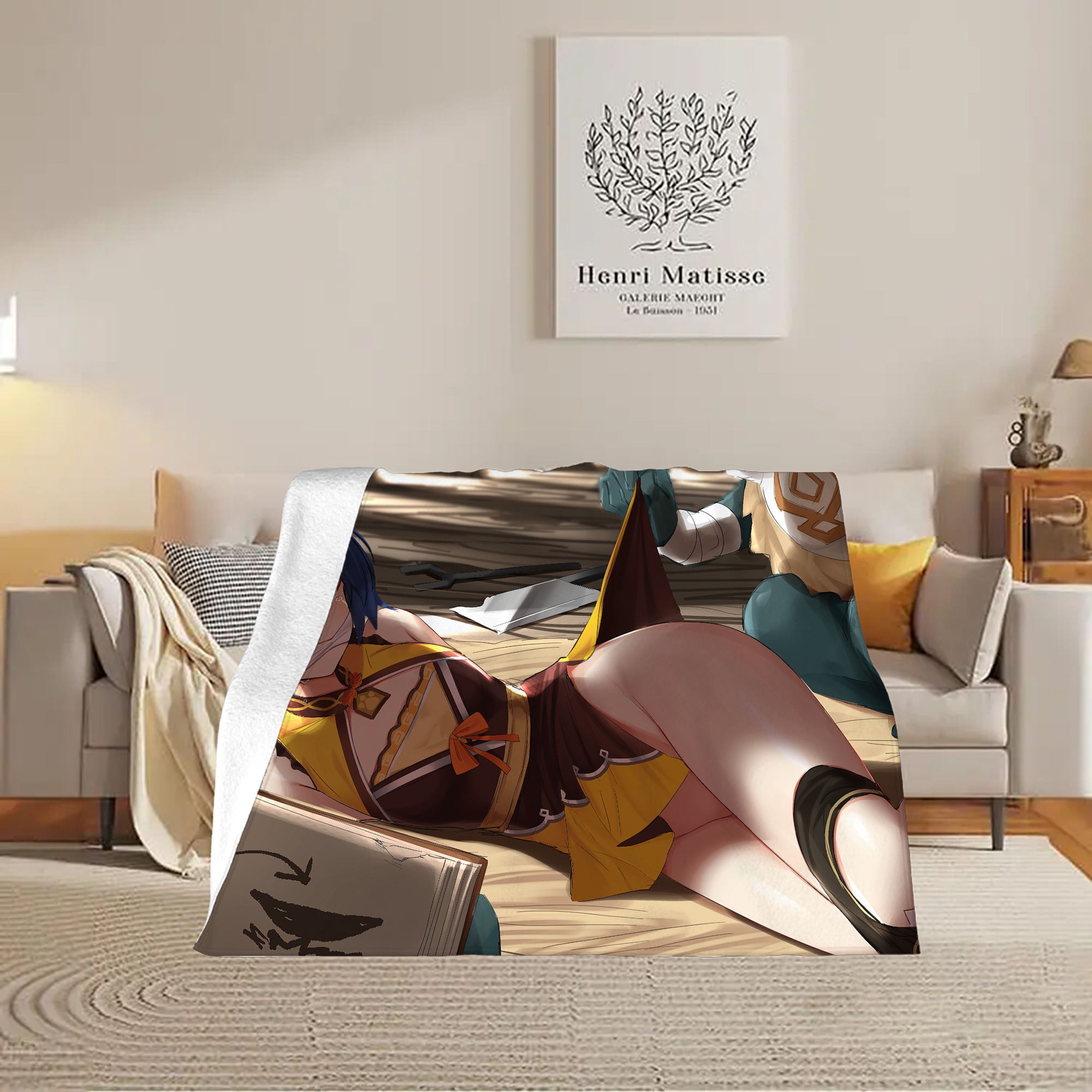 げんし神 genshin フランネルブランケット・多サイズ対応（横型）