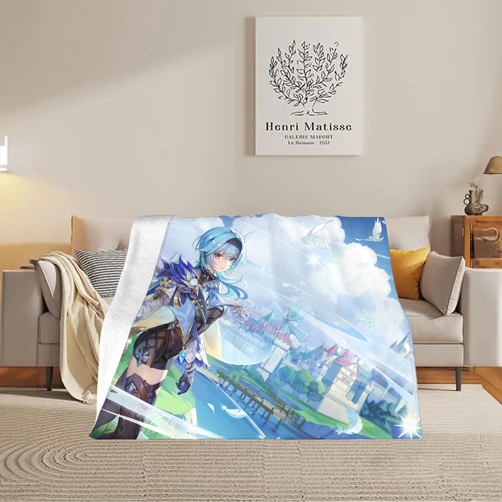 げんし神 genshin フランネルブランケット・多サイズ対応（横型）