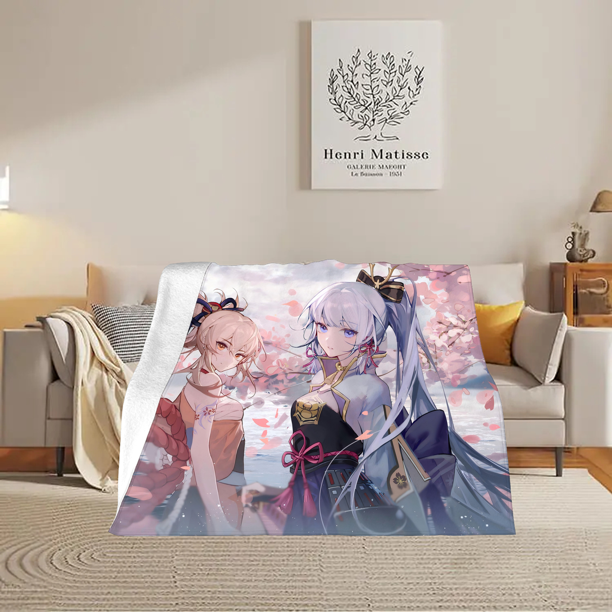 げんし神 genshin フランネルブランケット・多サイズ対応（横型）