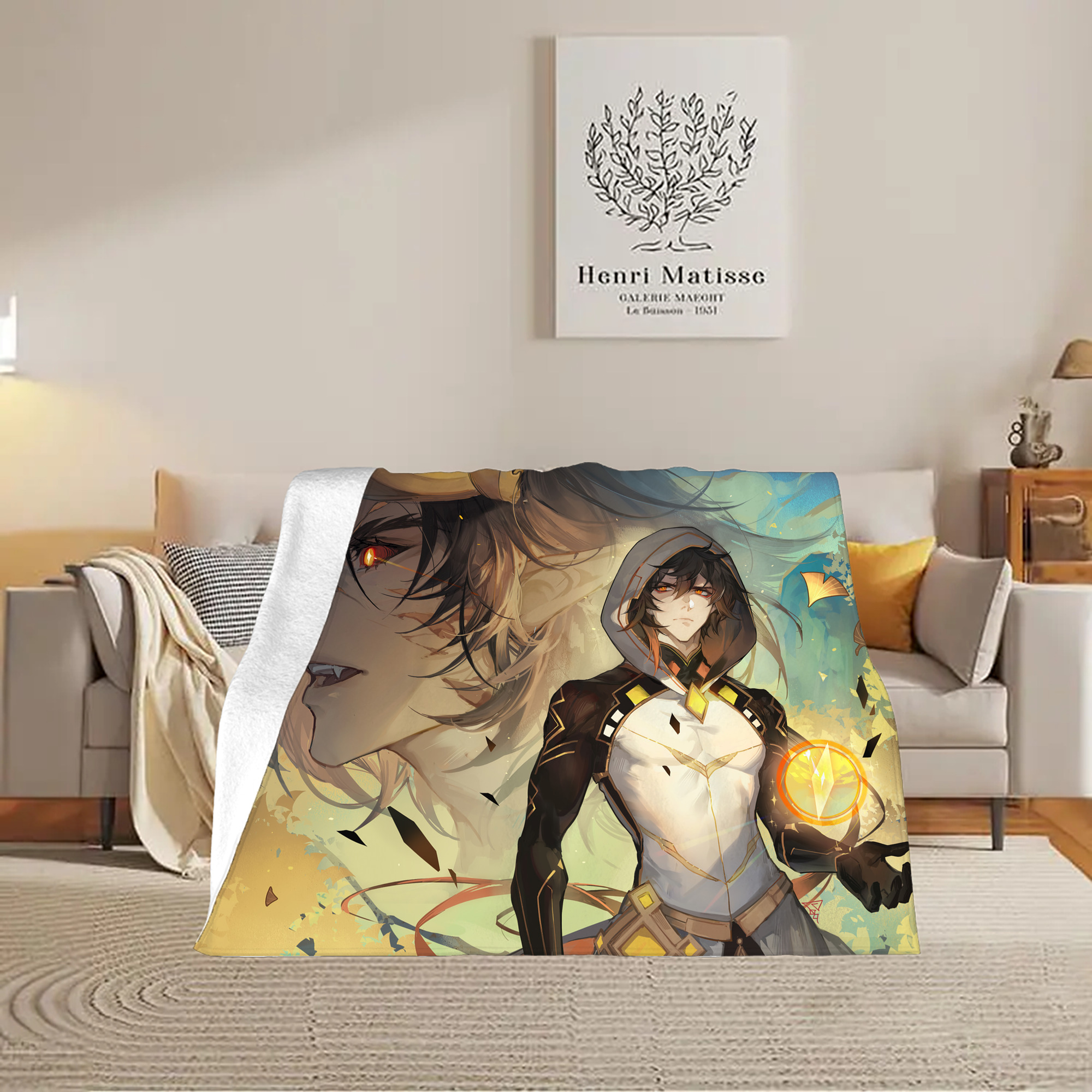 げんし神 genshin フランネルブランケット・多サイズ対応（横型）