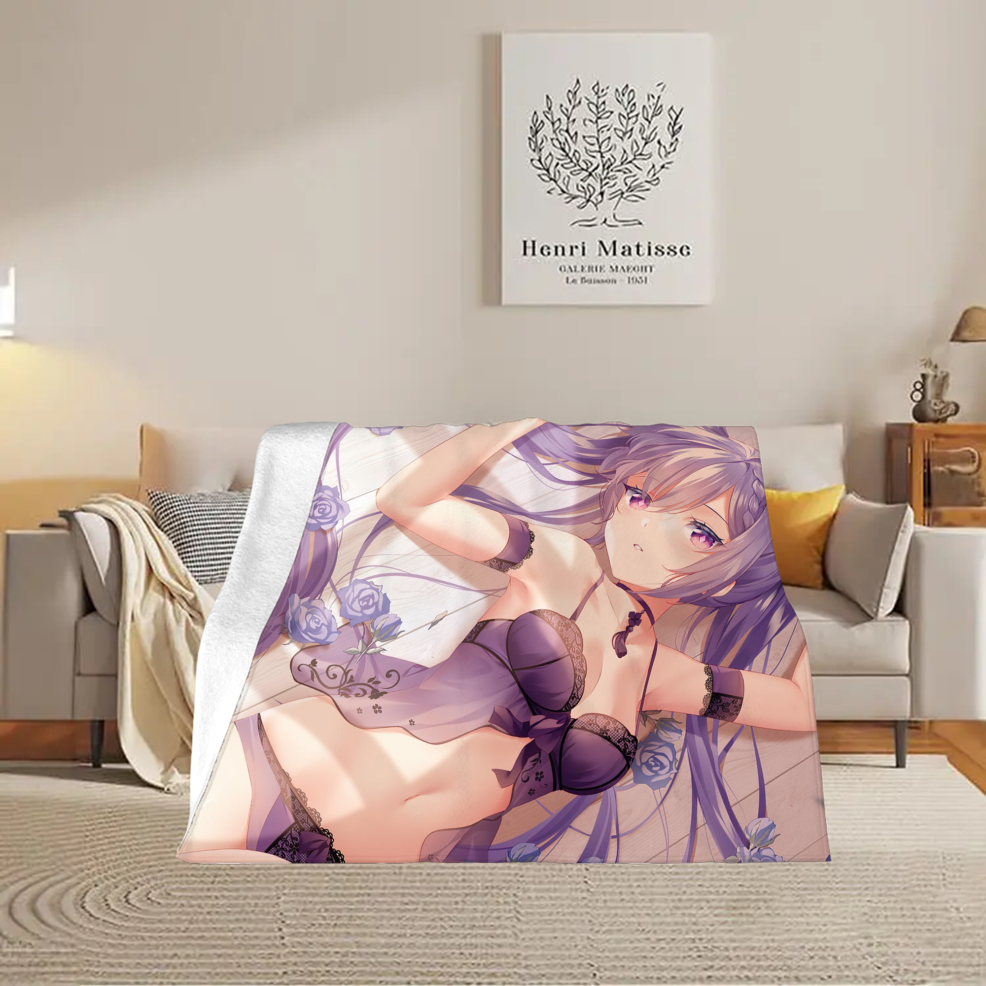 げんし神 genshin フランネルブランケット・多サイズ対応（横型）