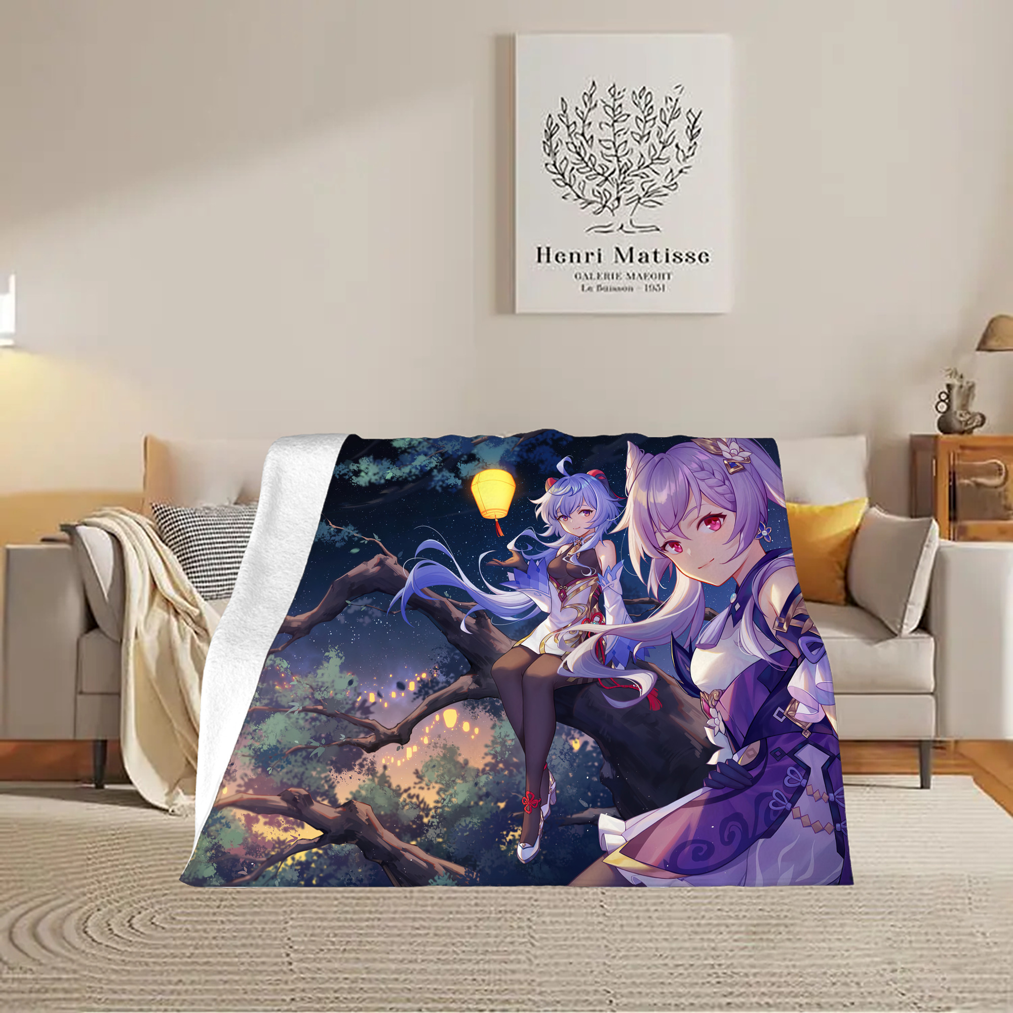 げんし神 genshin フランネルブランケット・多サイズ対応（横型）