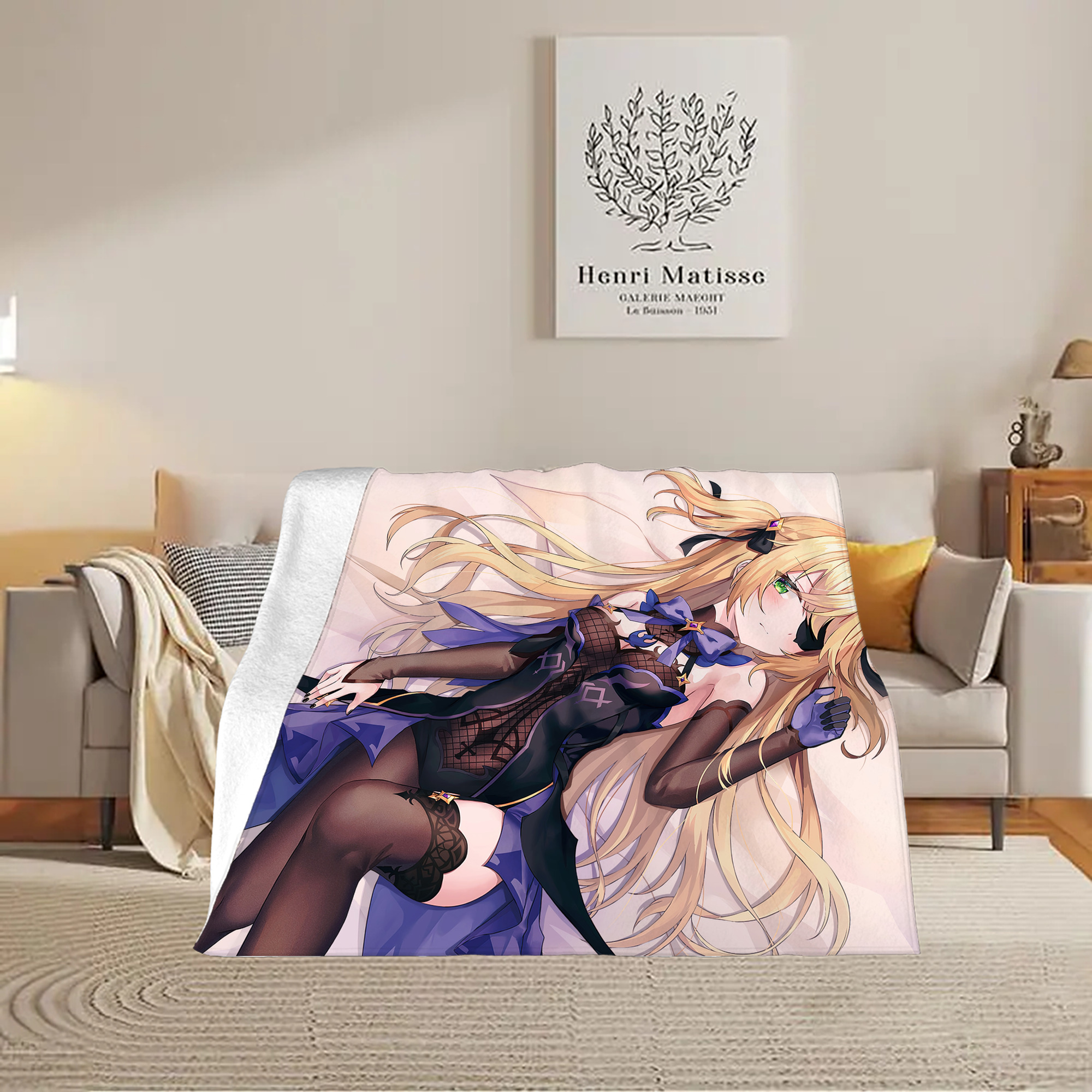 げんし神 genshin フランネルブランケット・多サイズ対応（横型）