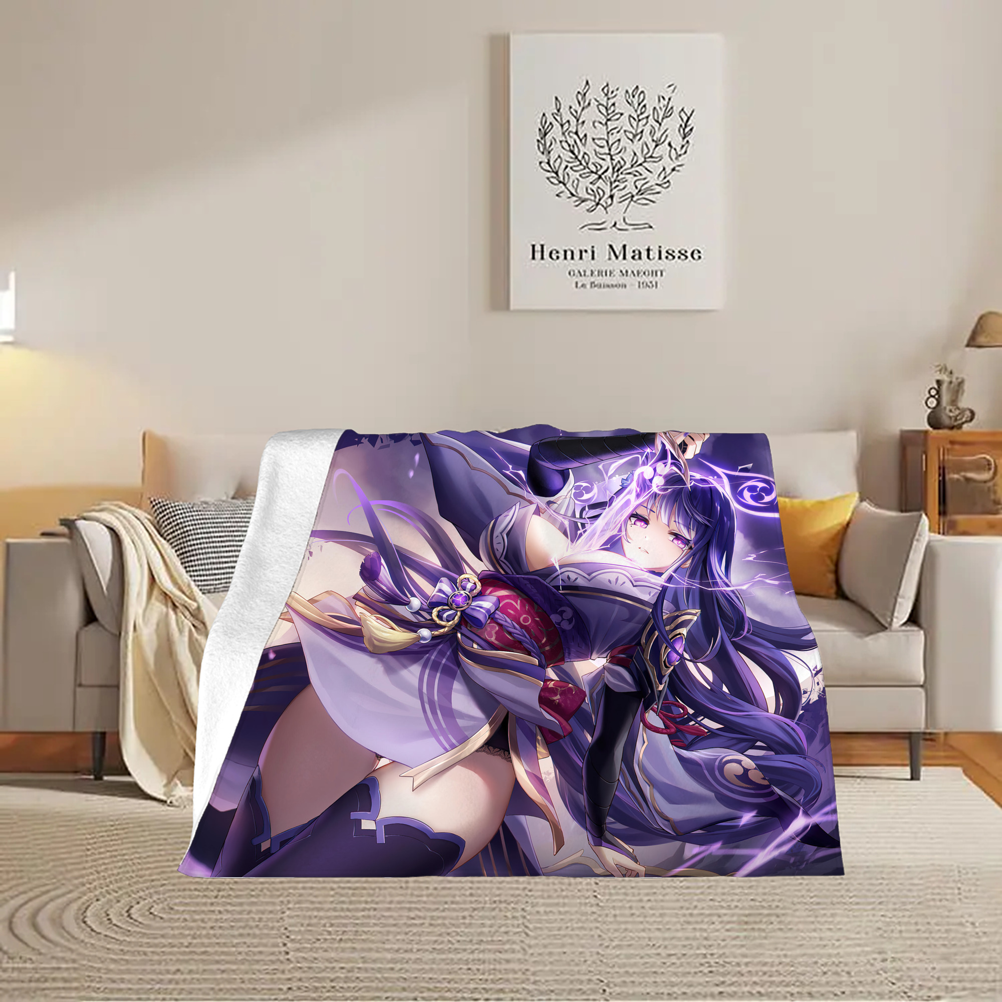 げんし神 genshin フランネルブランケット・多サイズ対応（横型）