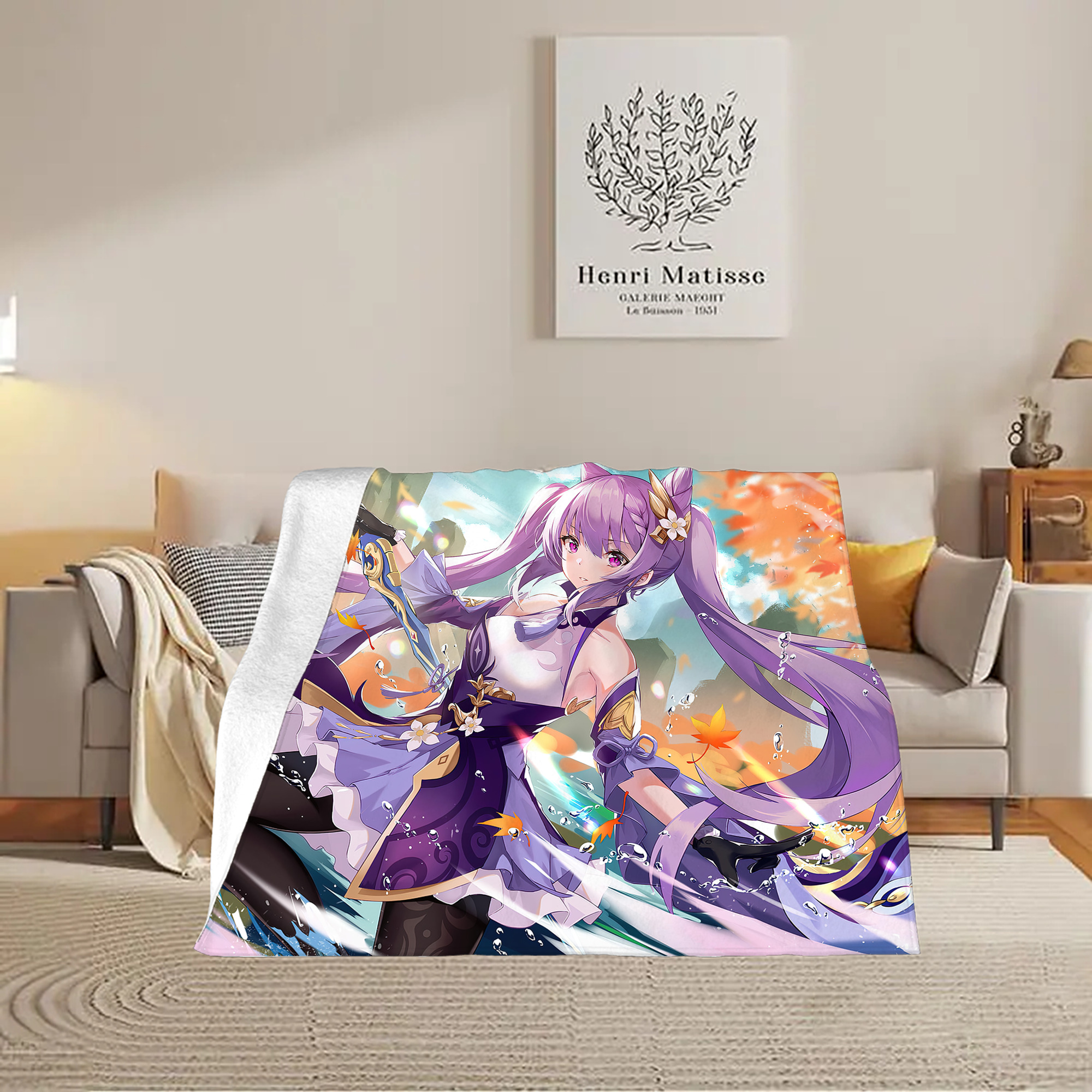 げんし神 genshin フランネルブランケット・多サイズ対応（横型）