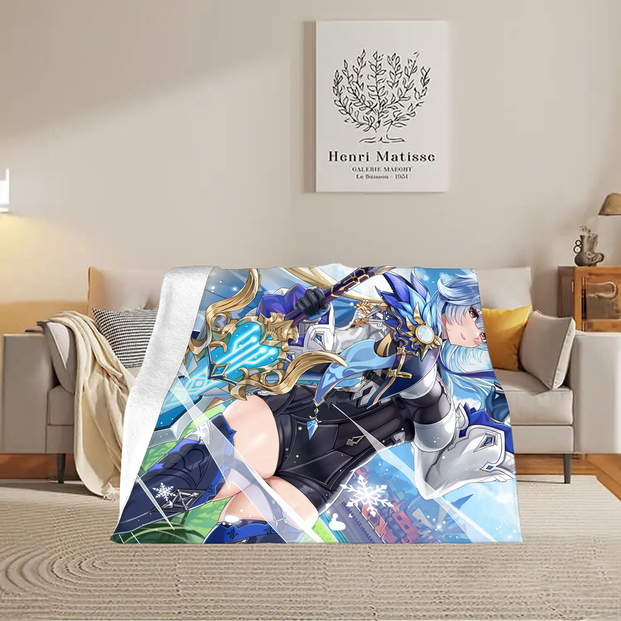 げんし神 genshin フランネルブランケット・多サイズ対応（横型）