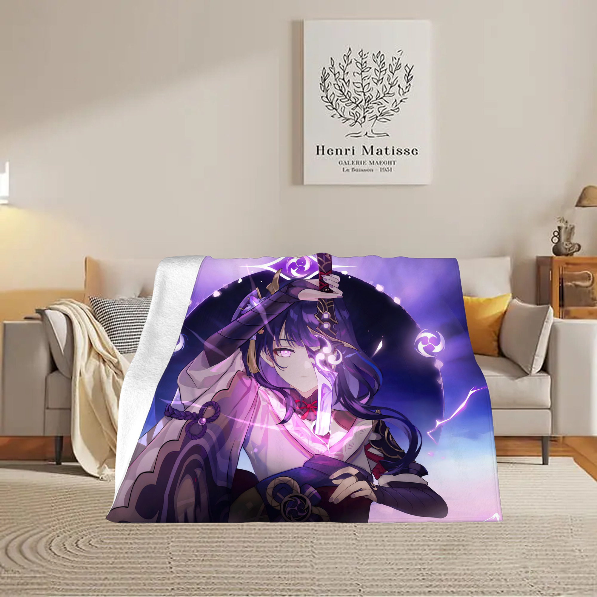 げんし神 genshin フランネルブランケット・多サイズ対応（横型）