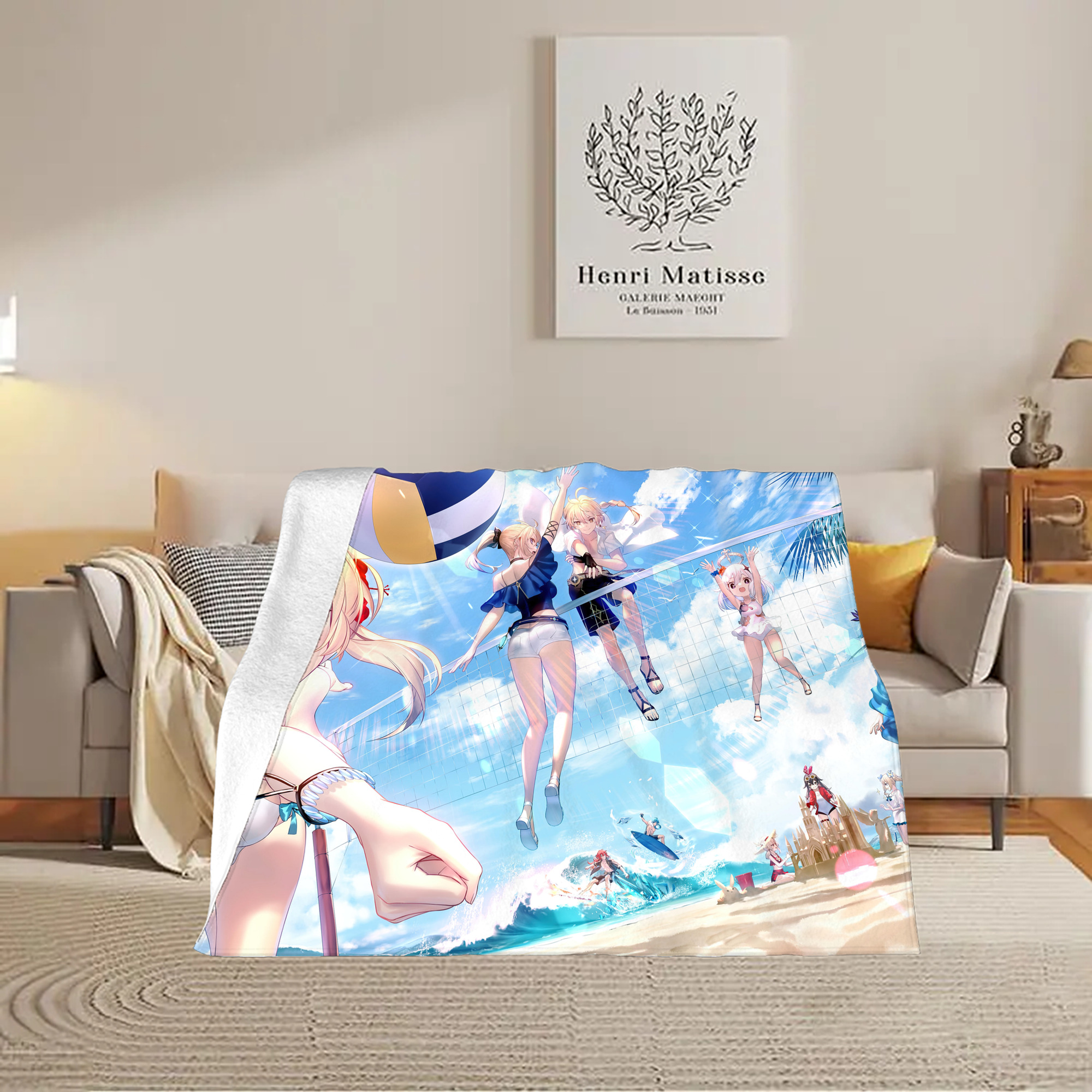 げんし神 genshin フランネルブランケット・多サイズ対応（横型）