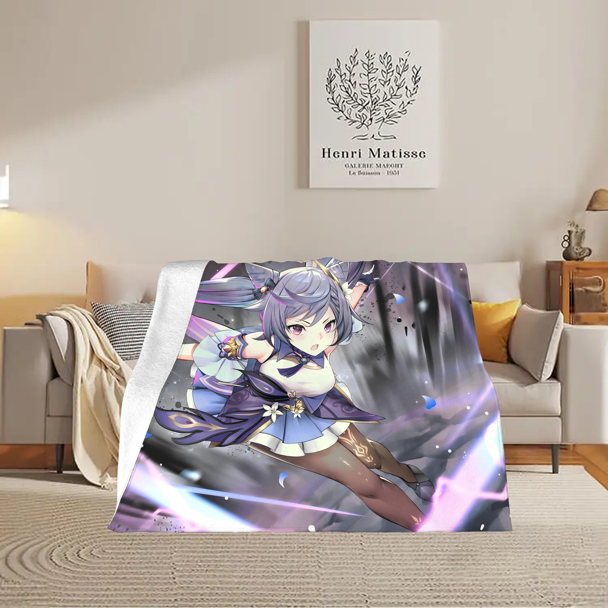 げんし神 genshin フランネルブランケット・多サイズ対応（横型）