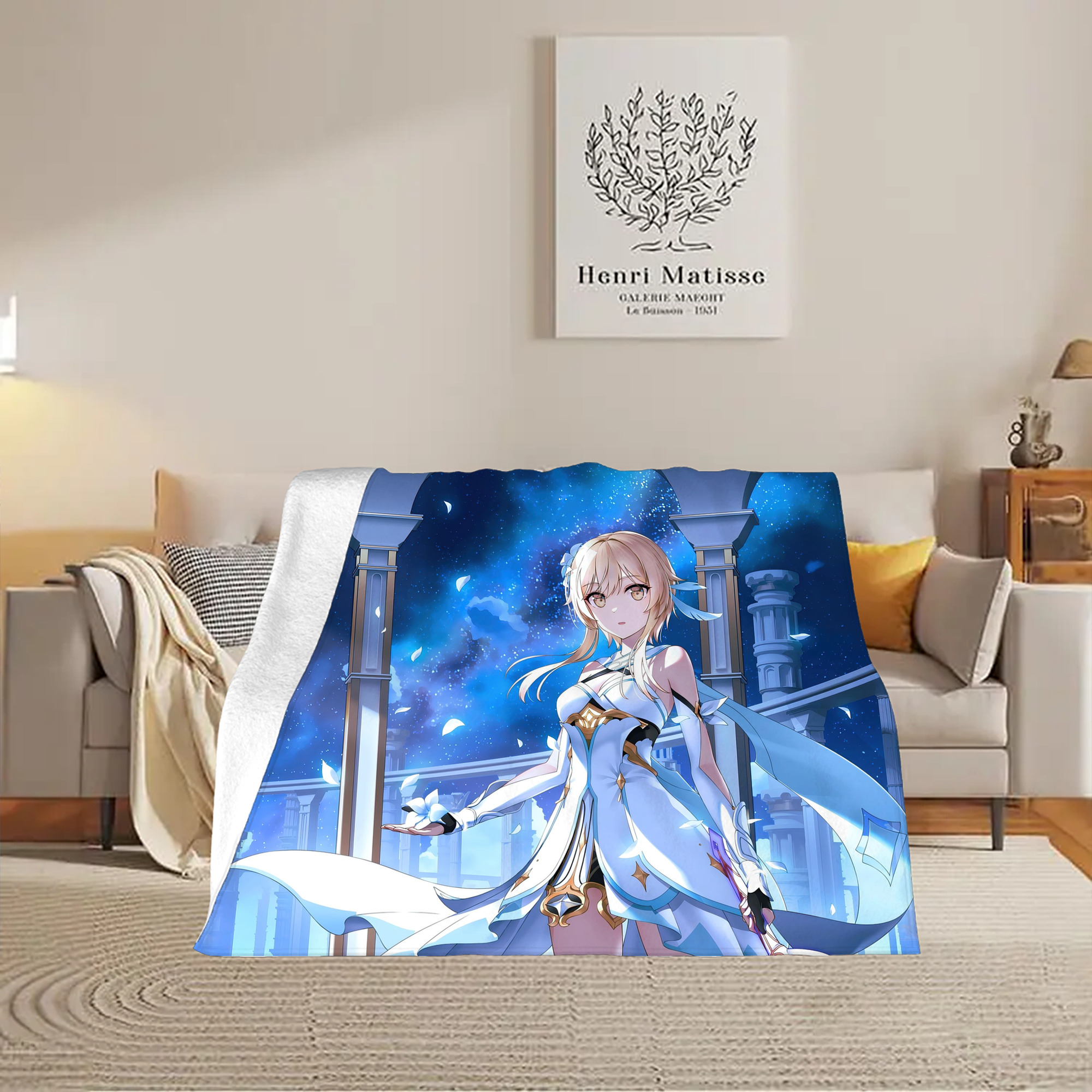 げんし神 genshin フランネルブランケット・多サイズ対応（横型）