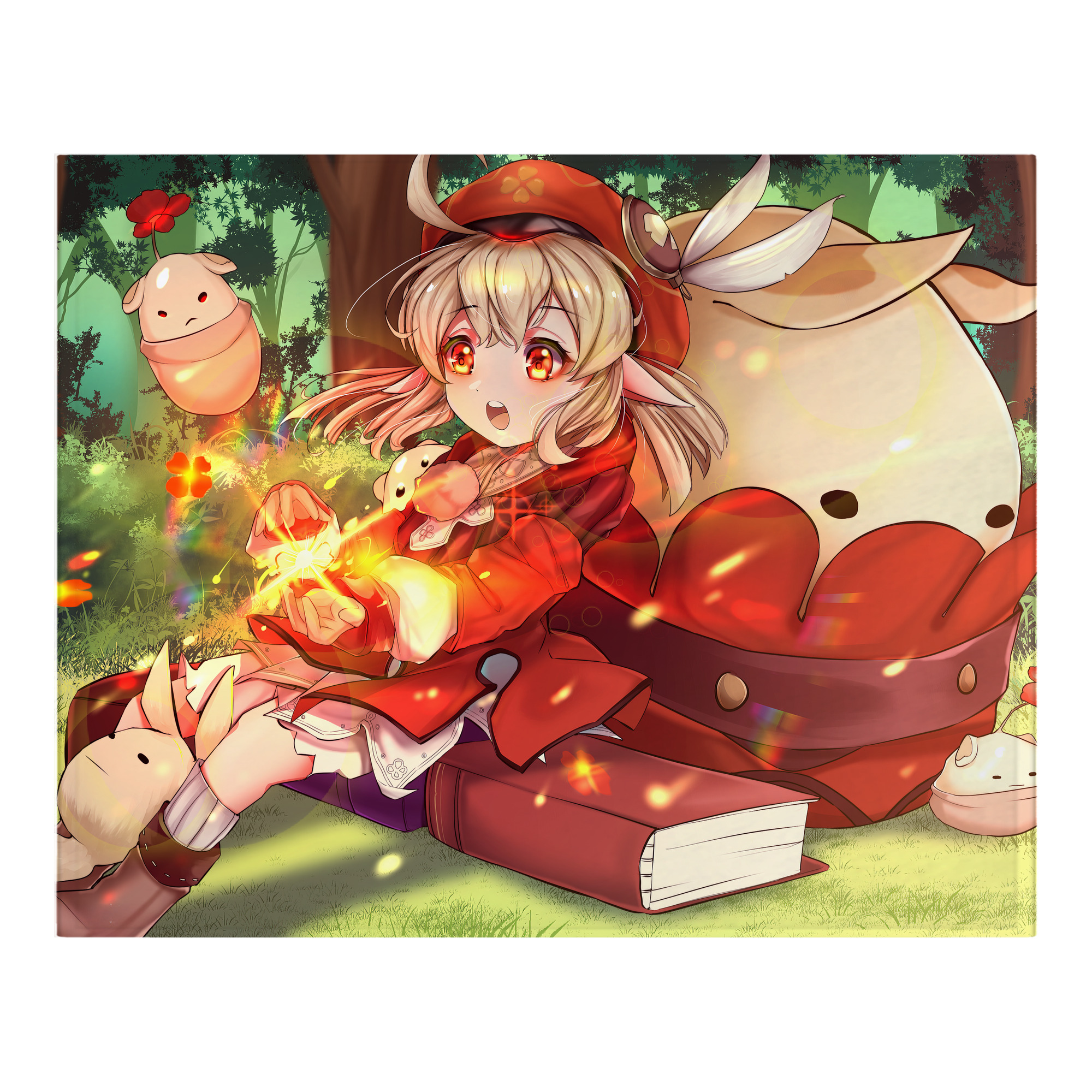 げんし神 genshin フランネルブランケット・多サイズ対応（横型）
