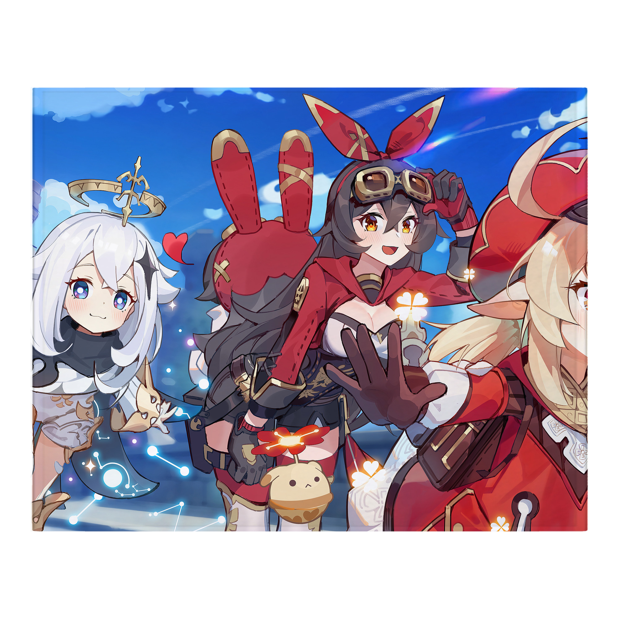 げんし神 genshin フランネルブランケット・多サイズ対応（横型）