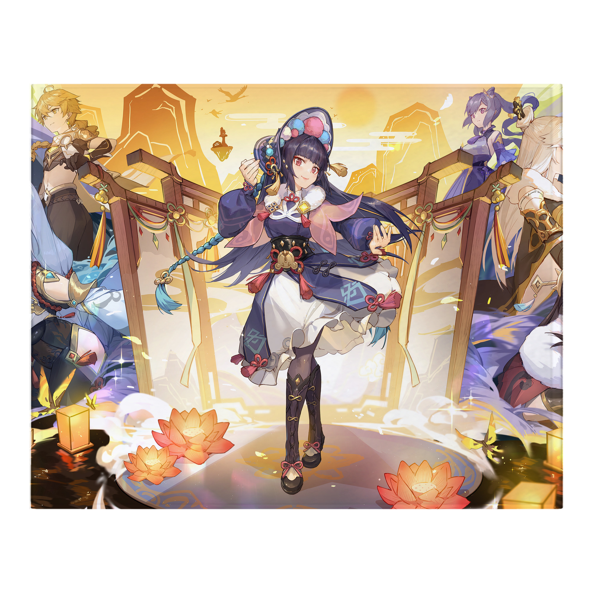 げんし神 genshin フランネルブランケット・多サイズ対応（横型）