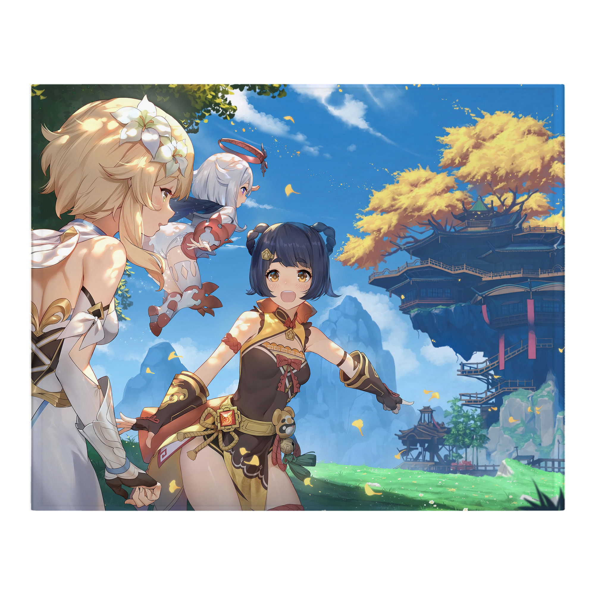 げんし神 genshin フランネルブランケット・多サイズ対応（横型）