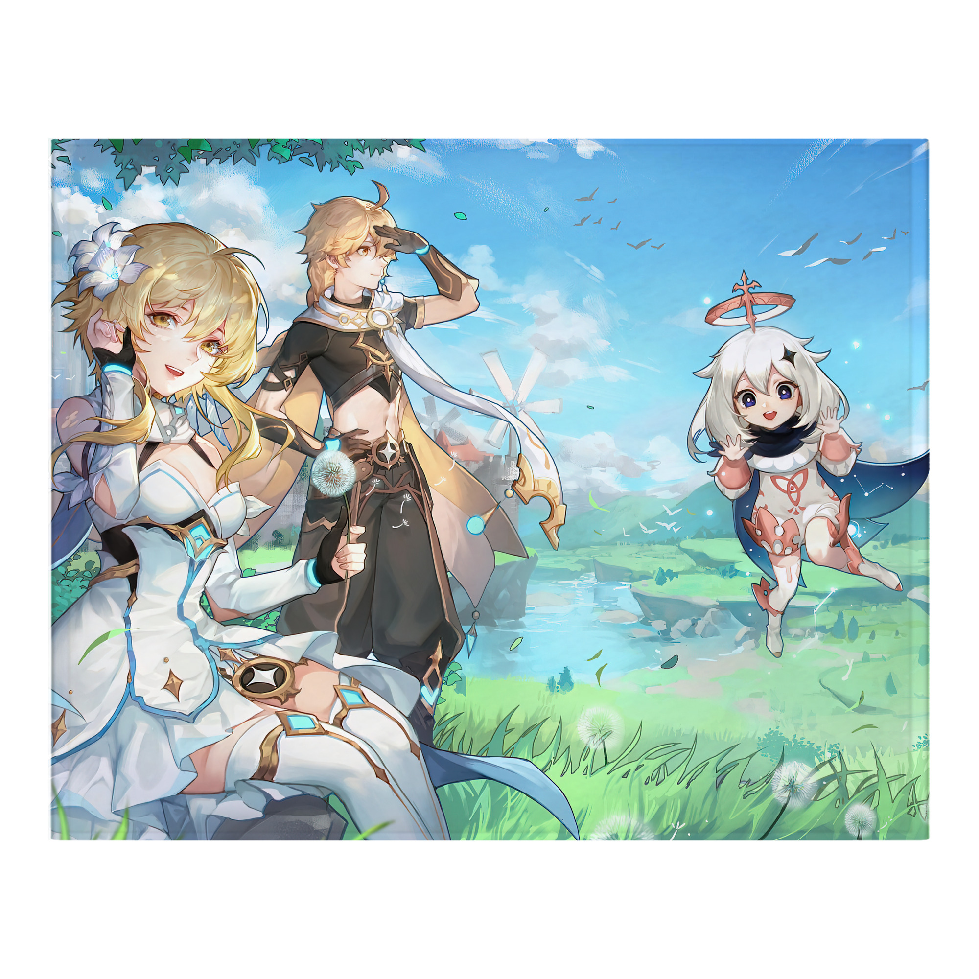 げんし神 genshin フランネルブランケット・多サイズ対応（横型）