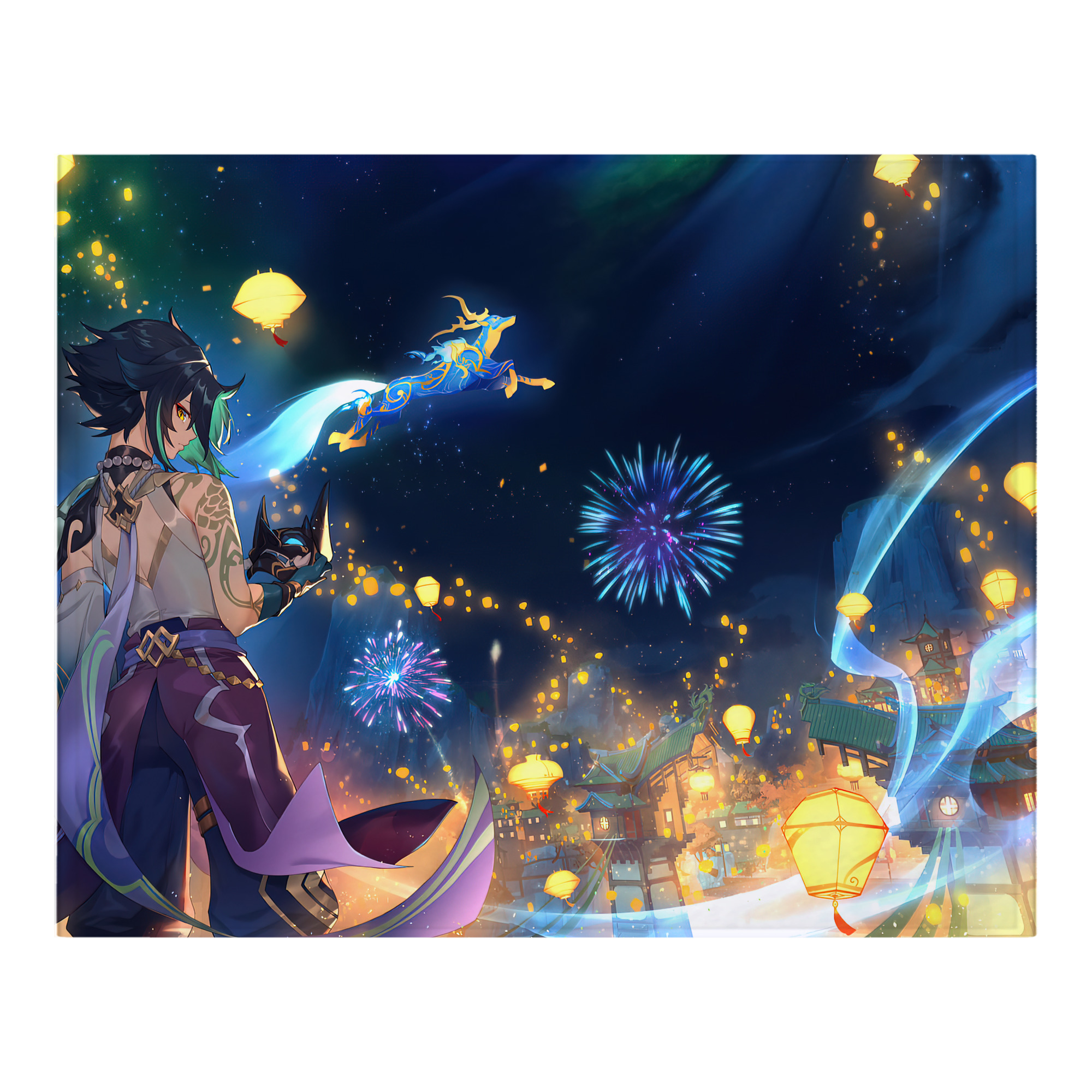 げんし神 genshin フランネルブランケット・多サイズ対応（横型）