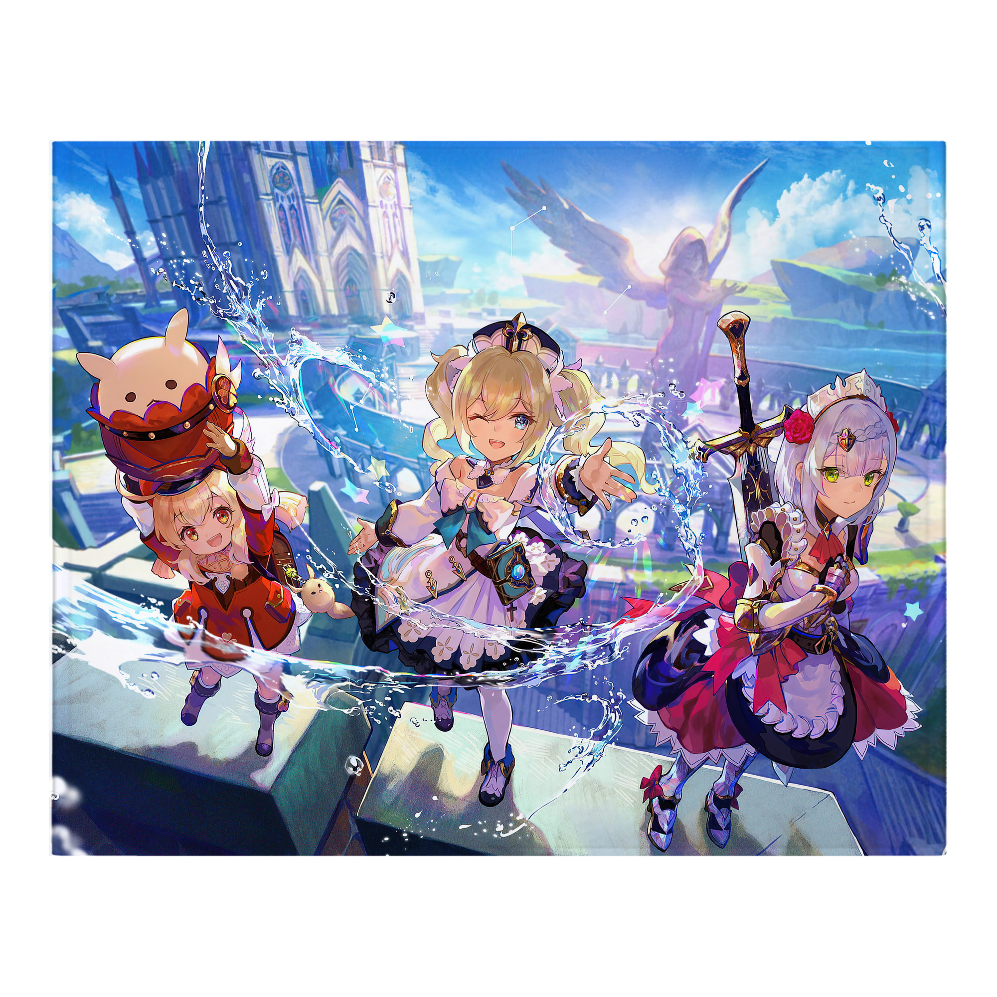 げんし神 genshin フランネルブランケット・多サイズ対応（横型）
