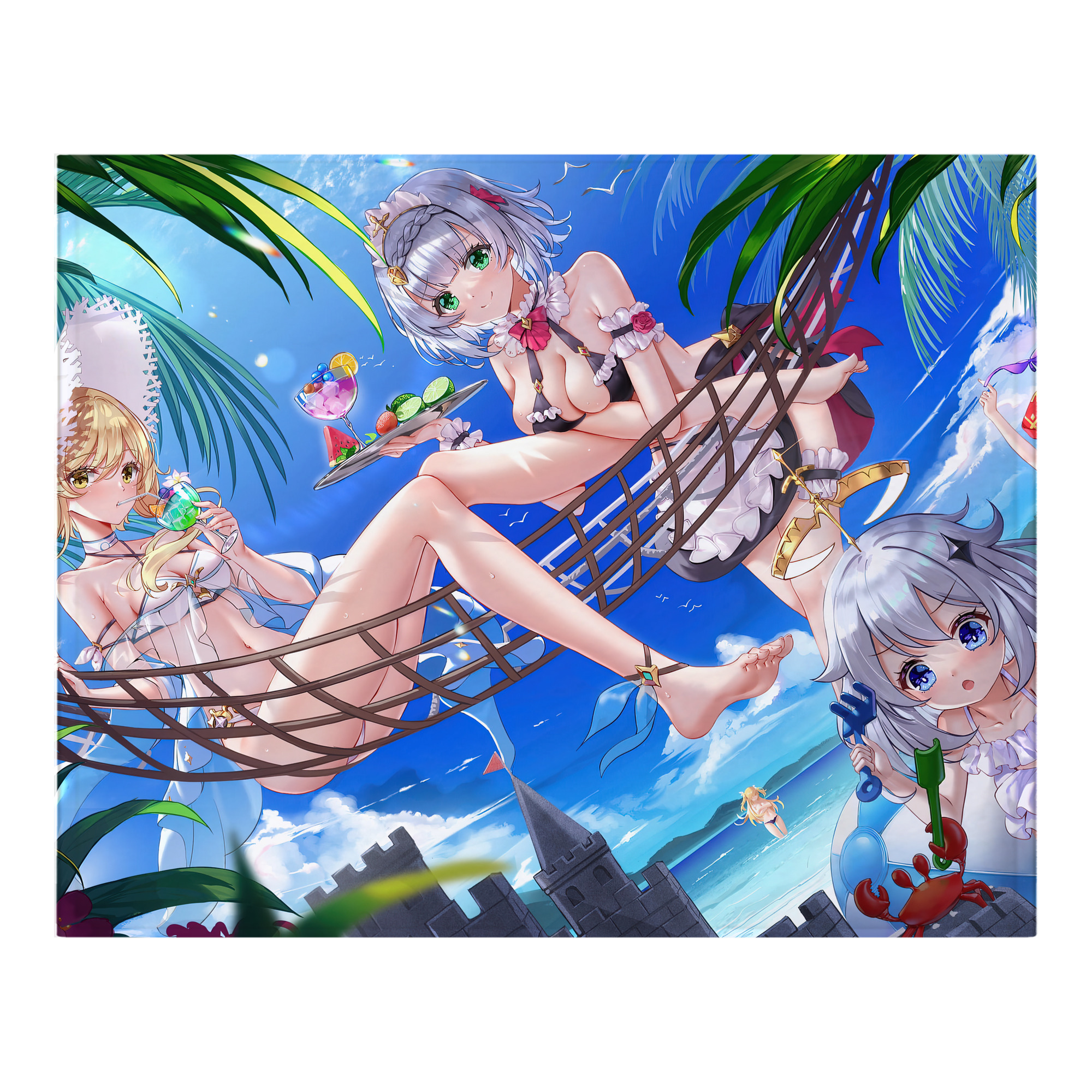 げんし神 genshin フランネルブランケット・多サイズ対応（横型）