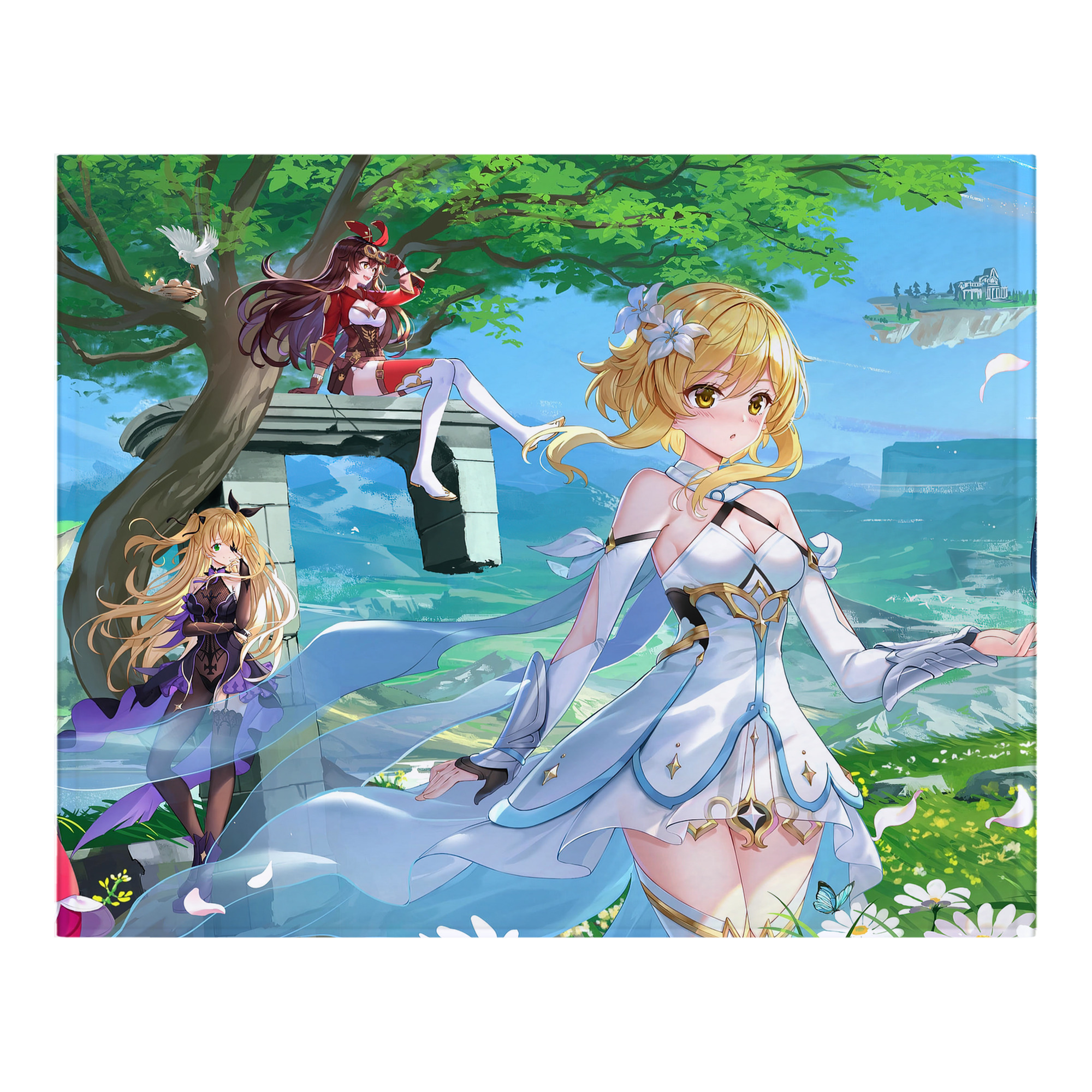 げんし神 genshin フランネルブランケット・多サイズ対応（横型）
