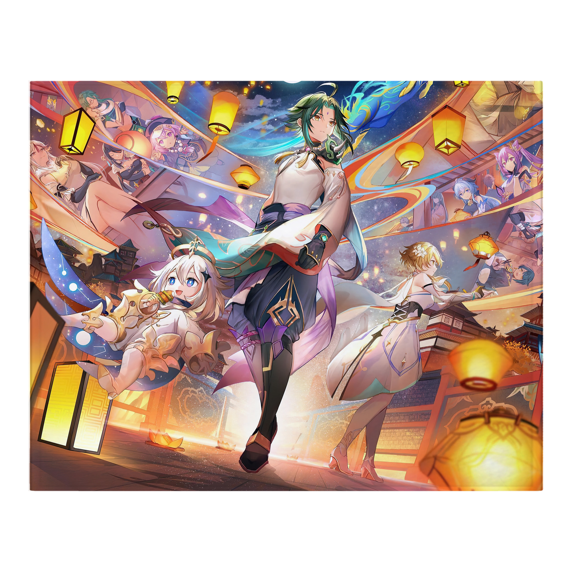 げんし神 genshin フランネルブランケット・多サイズ対応（横型）