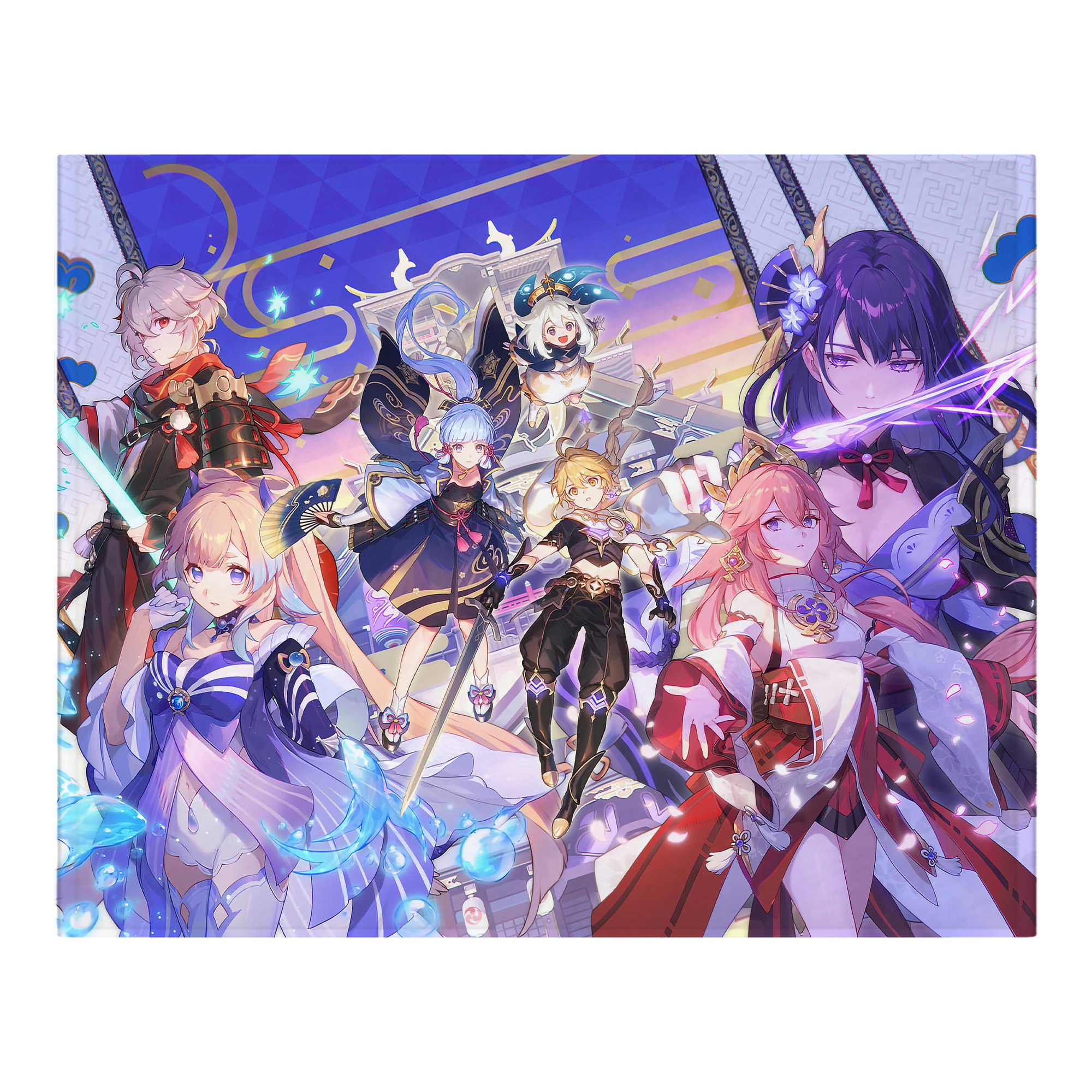 げんし神 genshin フランネルブランケット・多サイズ対応（横型）