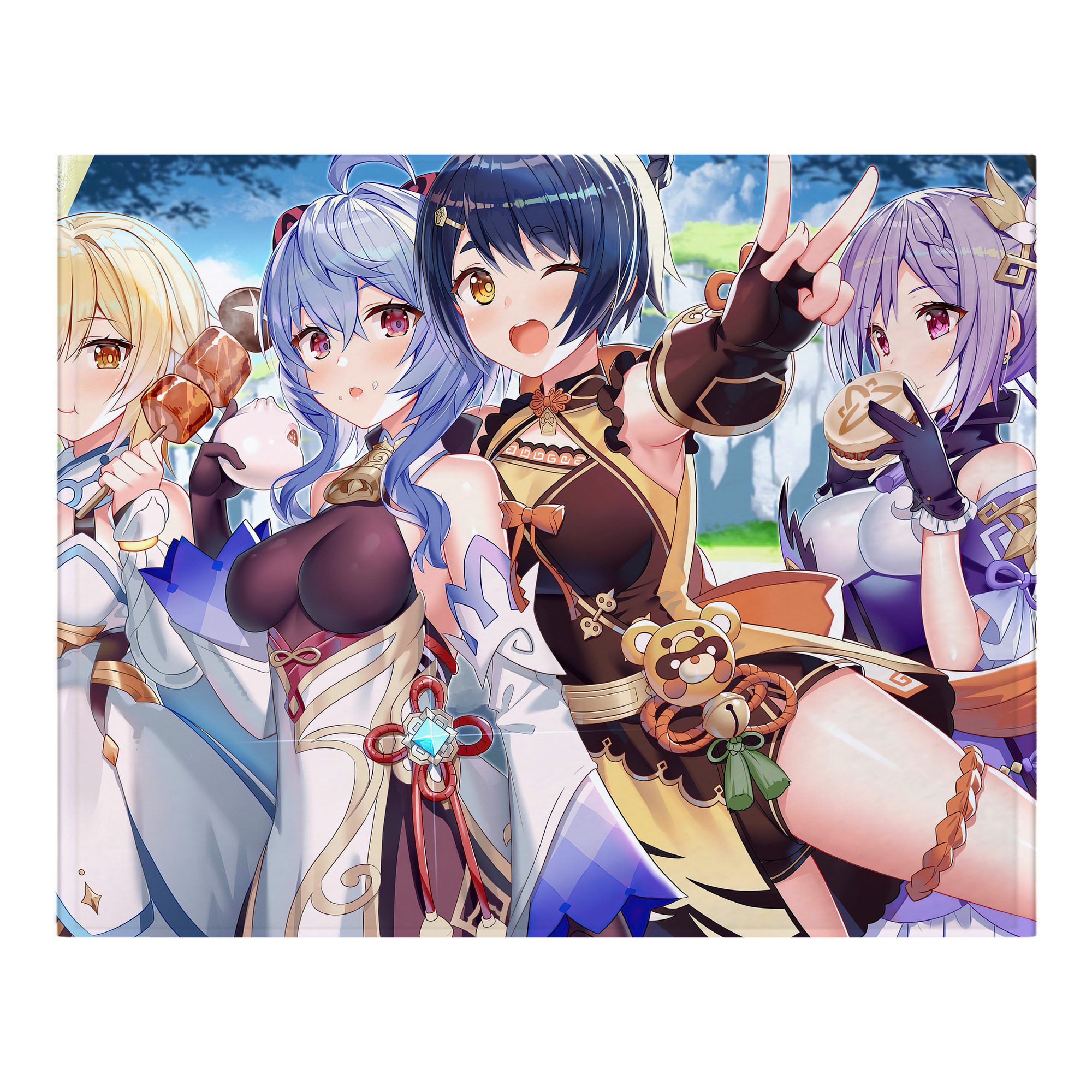 げんし神 genshin フランネルブランケット・多サイズ対応（横型）