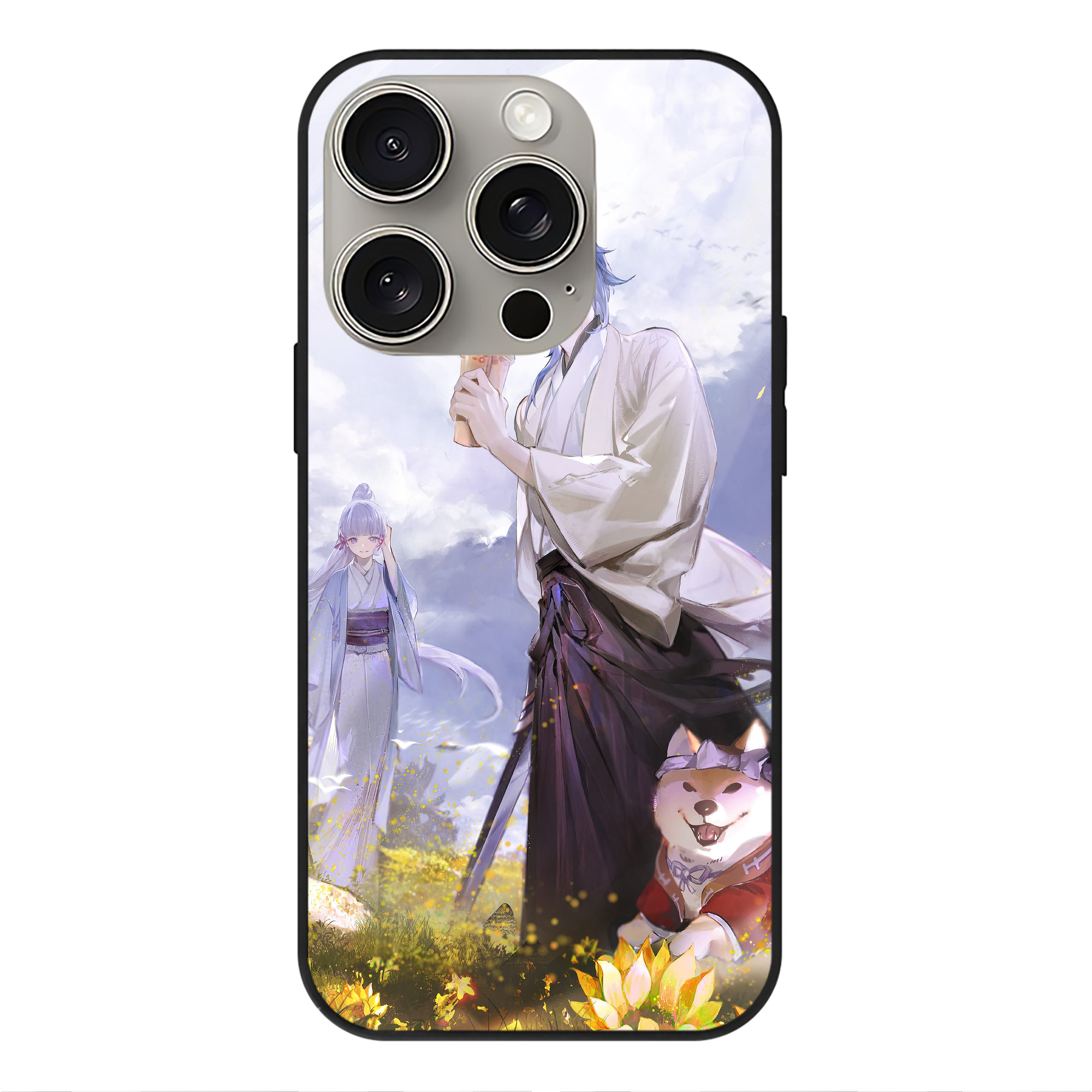 げんし神 genshin 【iPhone15Pro対応】スマホケース 耐衝撃＆黄変防止 背面ガラス