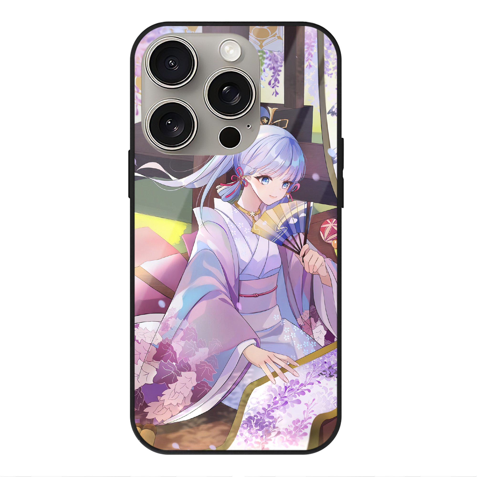 げんし神 genshin 【iPhone15Pro対応】スマホケース 耐衝撃＆黄変防止 背面ガラス