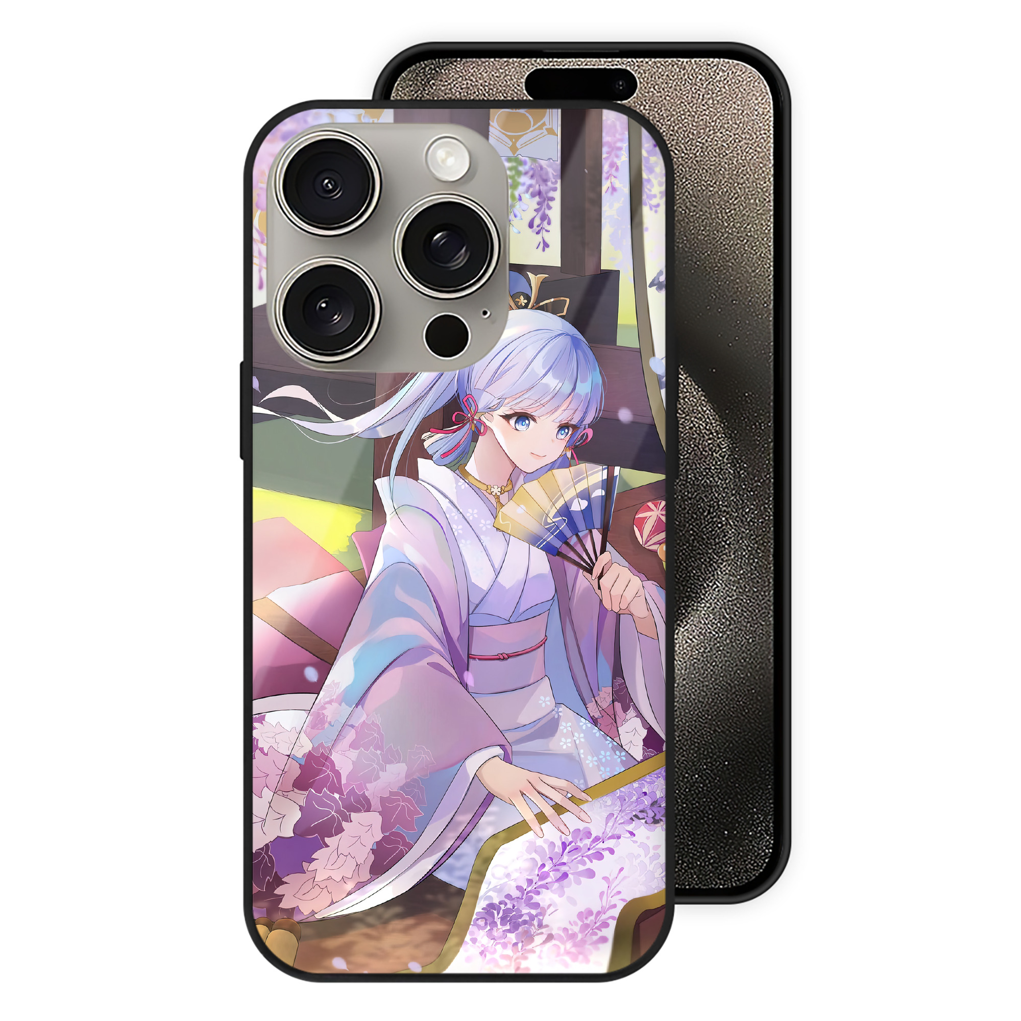 げんし神 genshin 【iPhone15Pro対応】スマホケース 耐衝撃＆黄変防止 背面ガラス