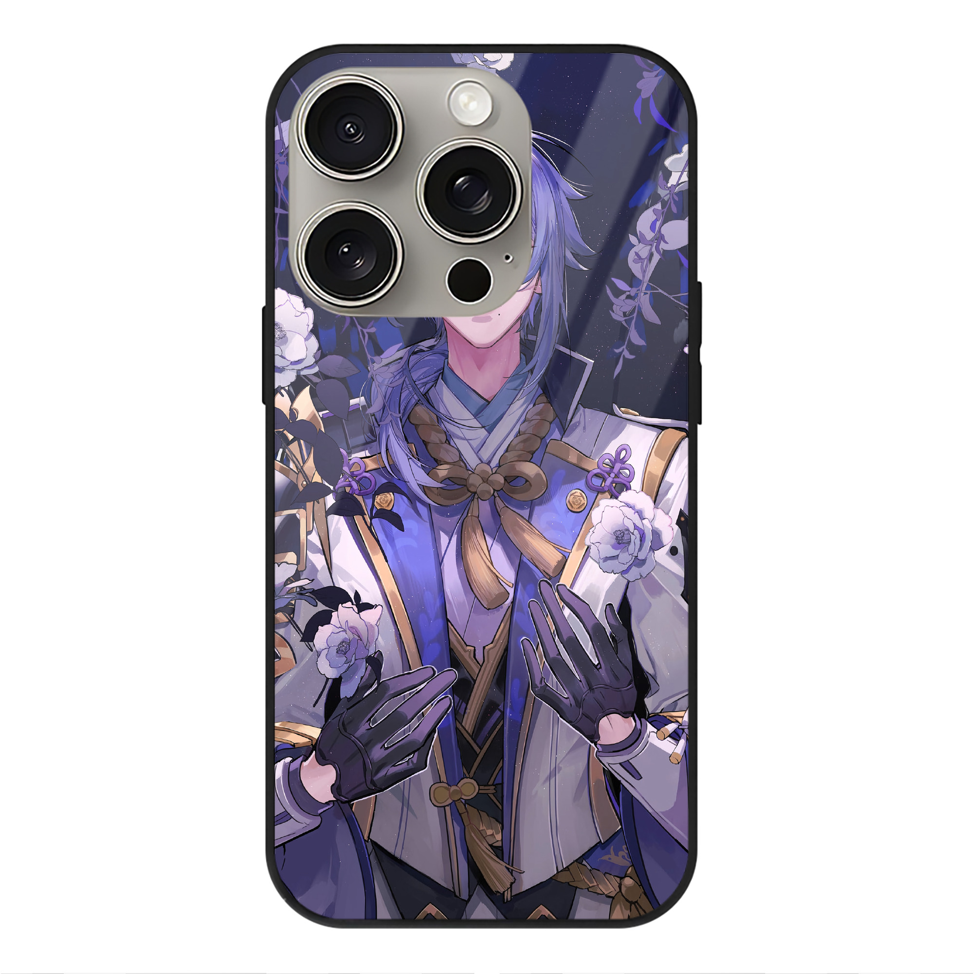げんし神 genshin 【iPhone15Pro対応】スマホケース 耐衝撃＆黄変防止 背面ガラス