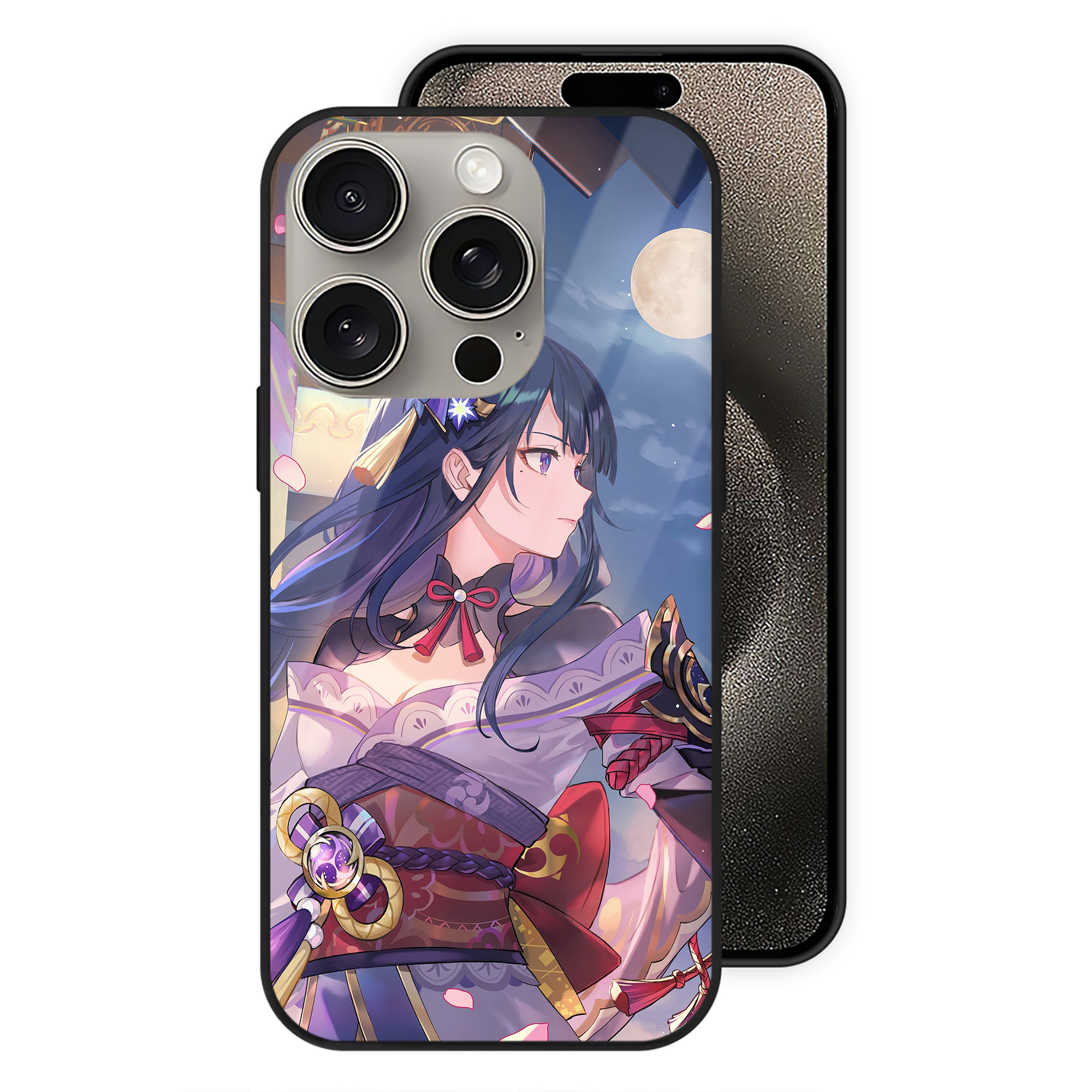 げんし神 genshin 【iPhone15Pro対応】スマホケース 耐衝撃＆黄変防止 背面ガラス