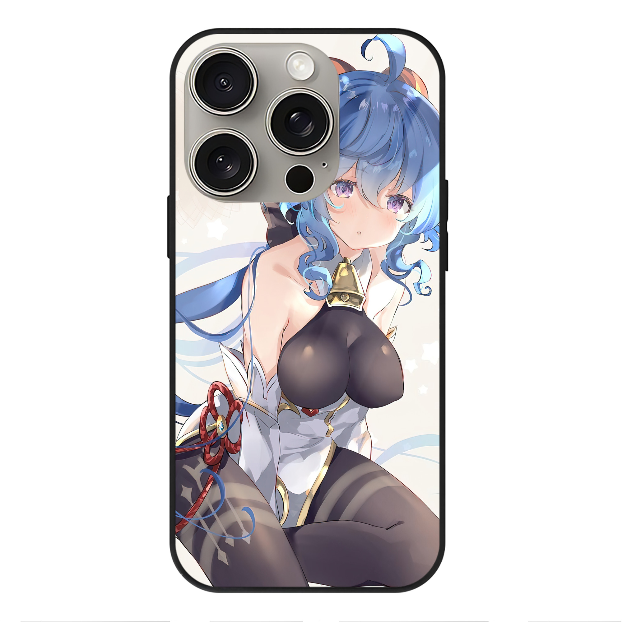 げんし神 genshin 【iPhone15Pro対応】スマホケース 耐衝撃＆黄変防止 背面ガラス