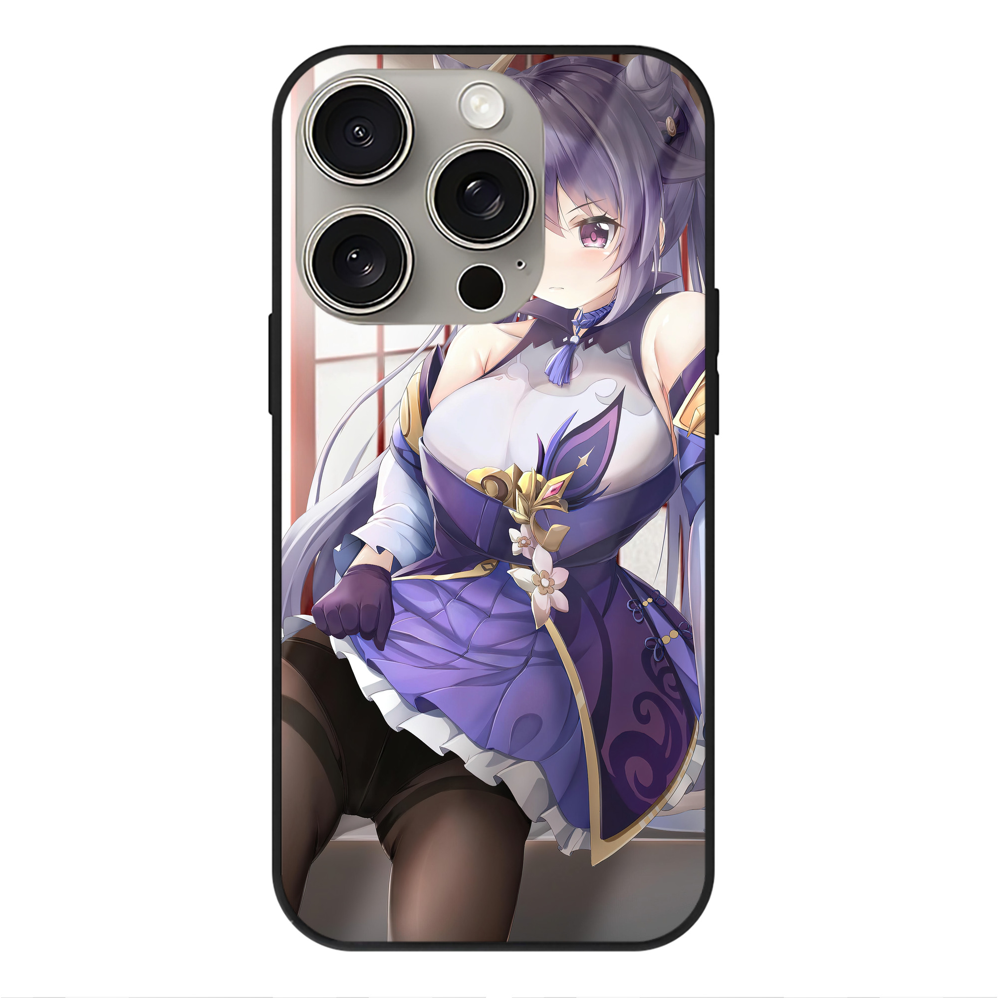 げんし神 genshin 【iPhone15Pro対応】スマホケース 耐衝撃＆黄変防止 背面ガラス