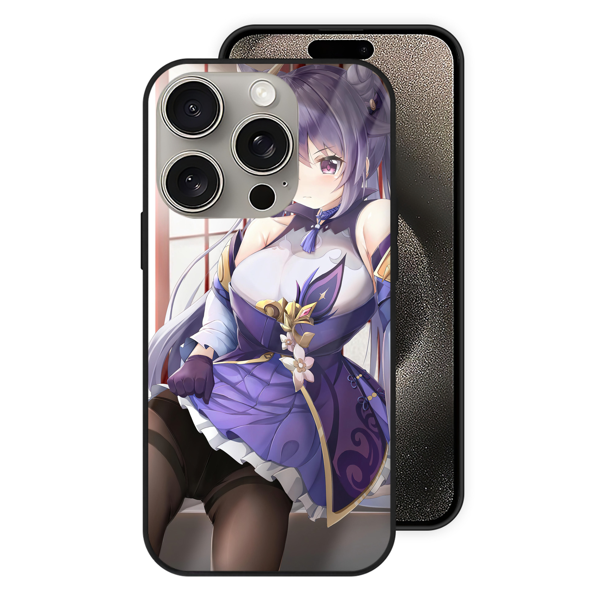 げんし神 genshin 【iPhone15Pro対応】スマホケース 耐衝撃＆黄変防止 背面ガラス
