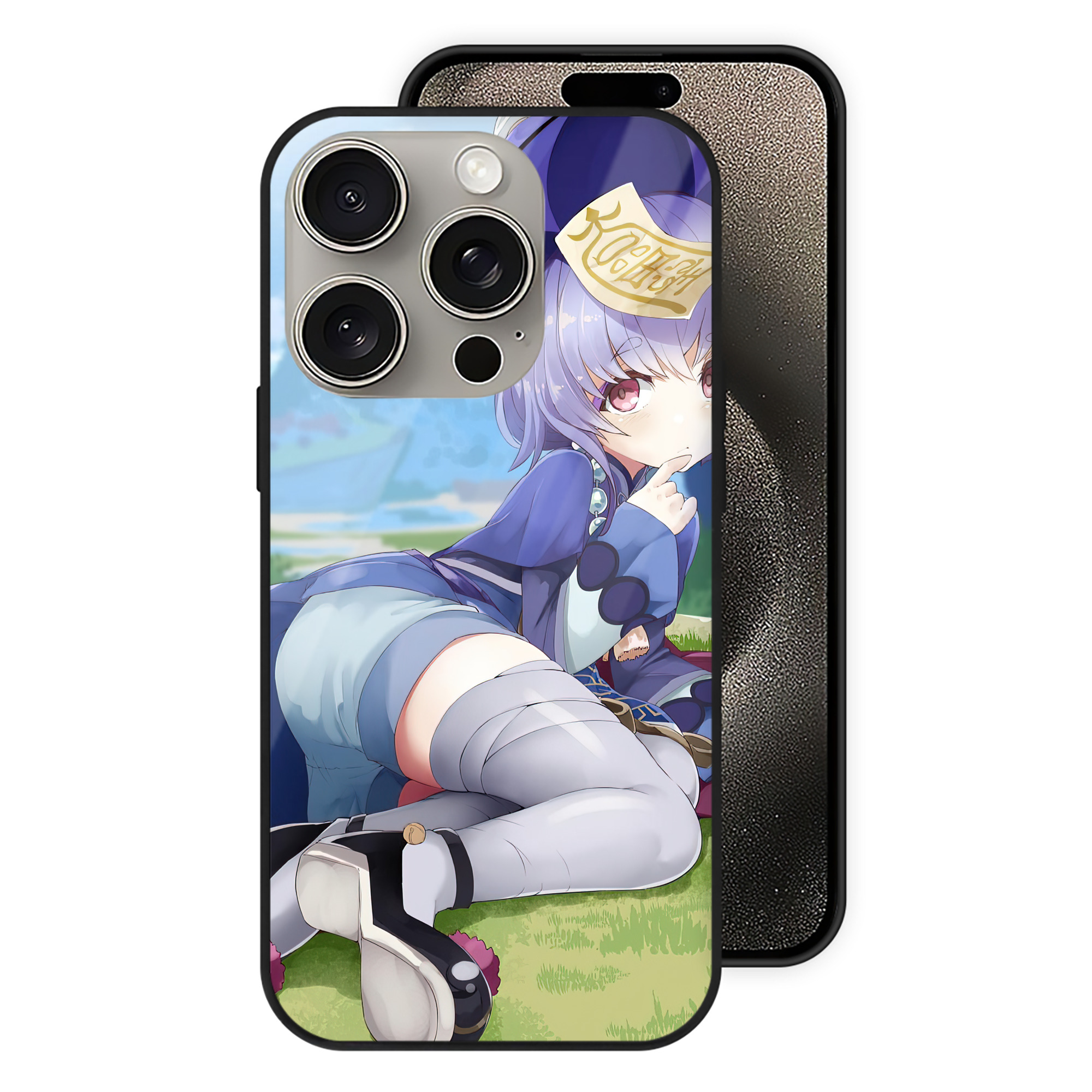 げんし神 genshin 【iPhone15Pro対応】スマホケース 耐衝撃＆黄変防止 背面ガラス