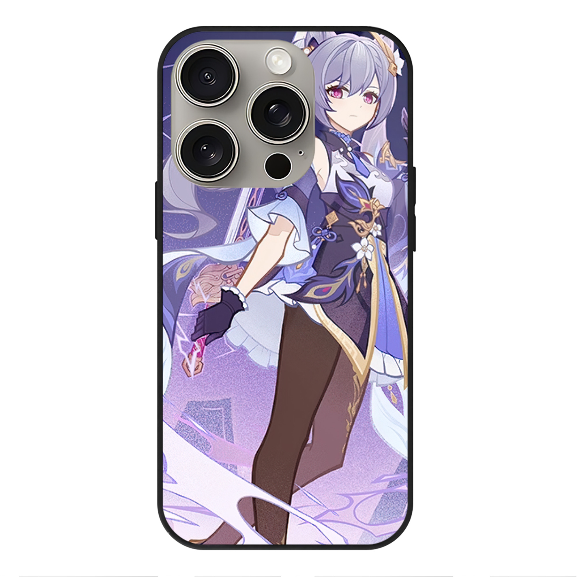 げんし神 genshin 【iPhone15Pro対応】スマホケース 耐衝撃＆黄変防止 背面ガラス