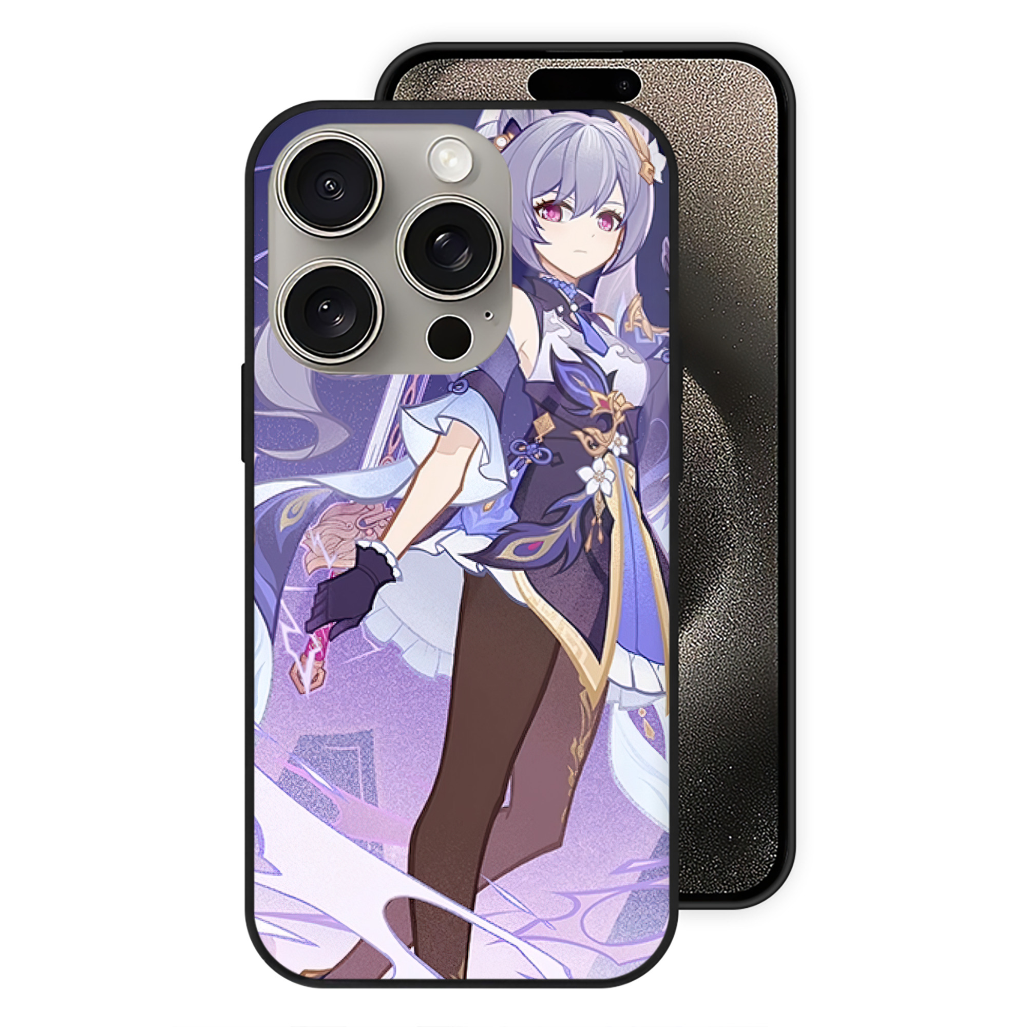 げんし神 genshin 【iPhone15Pro対応】スマホケース 耐衝撃＆黄変防止 背面ガラス