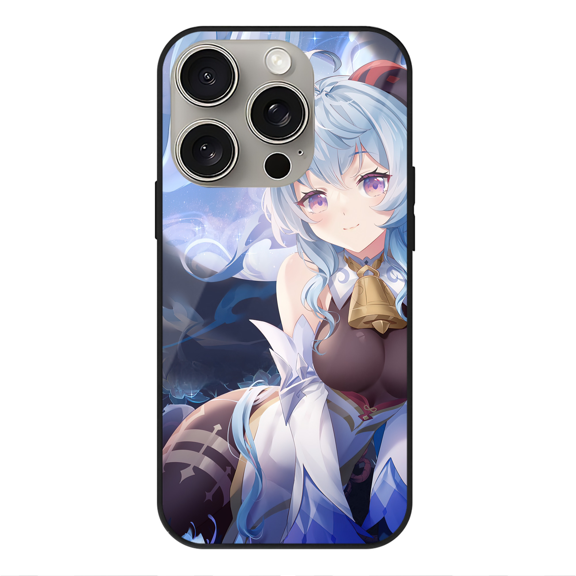 げんし神 genshin 【iPhone15Pro対応】スマホケース 耐衝撃＆黄変防止 背面ガラス
