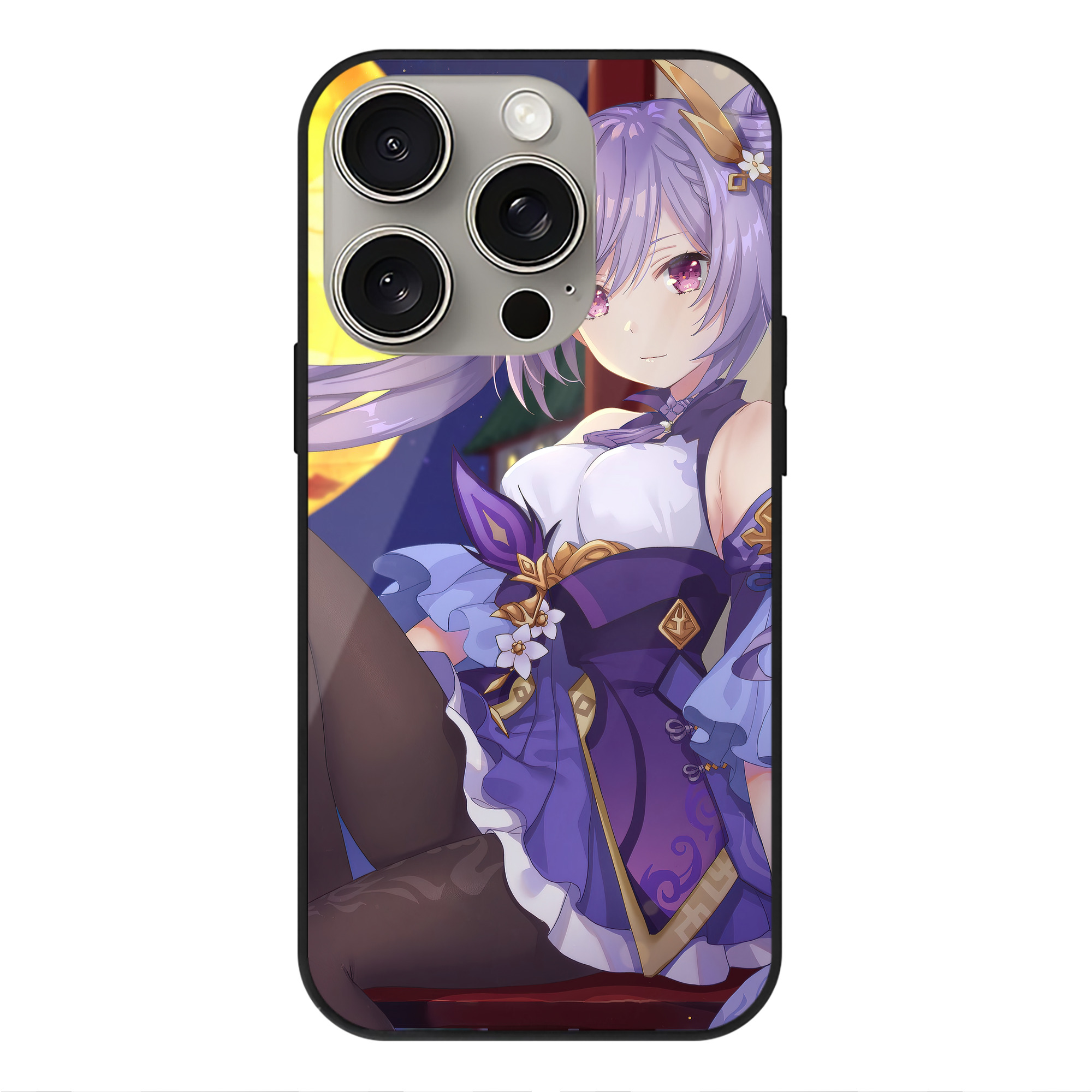 げんし神 genshin 【iPhone15Pro対応】スマホケース 耐衝撃＆黄変防止 背面ガラス