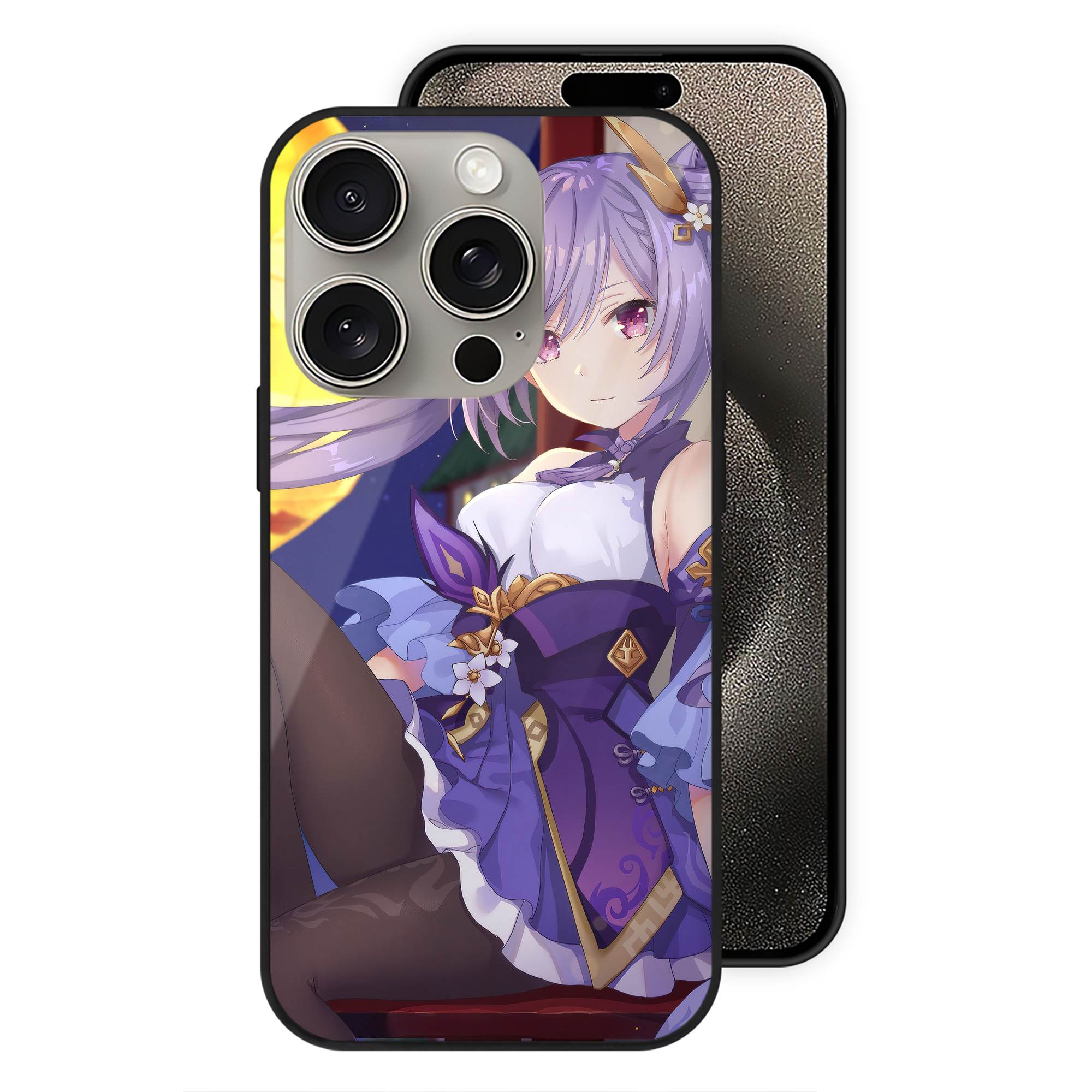げんし神 genshin 【iPhone15Pro対応】スマホケース 耐衝撃＆黄変防止 背面ガラス