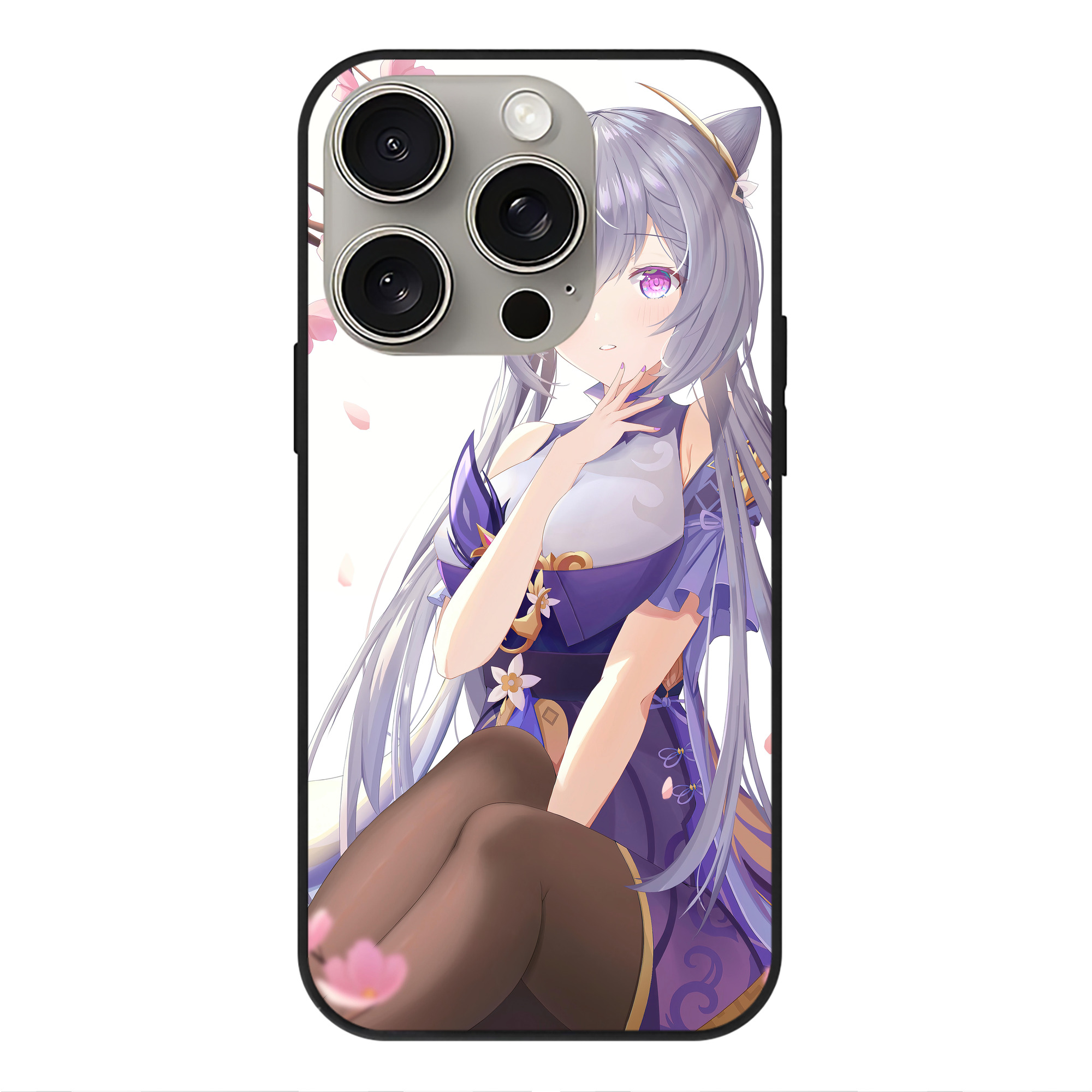 げんし神 genshin 【iPhone15Pro対応】スマホケース 耐衝撃＆黄変防止 背面ガラス