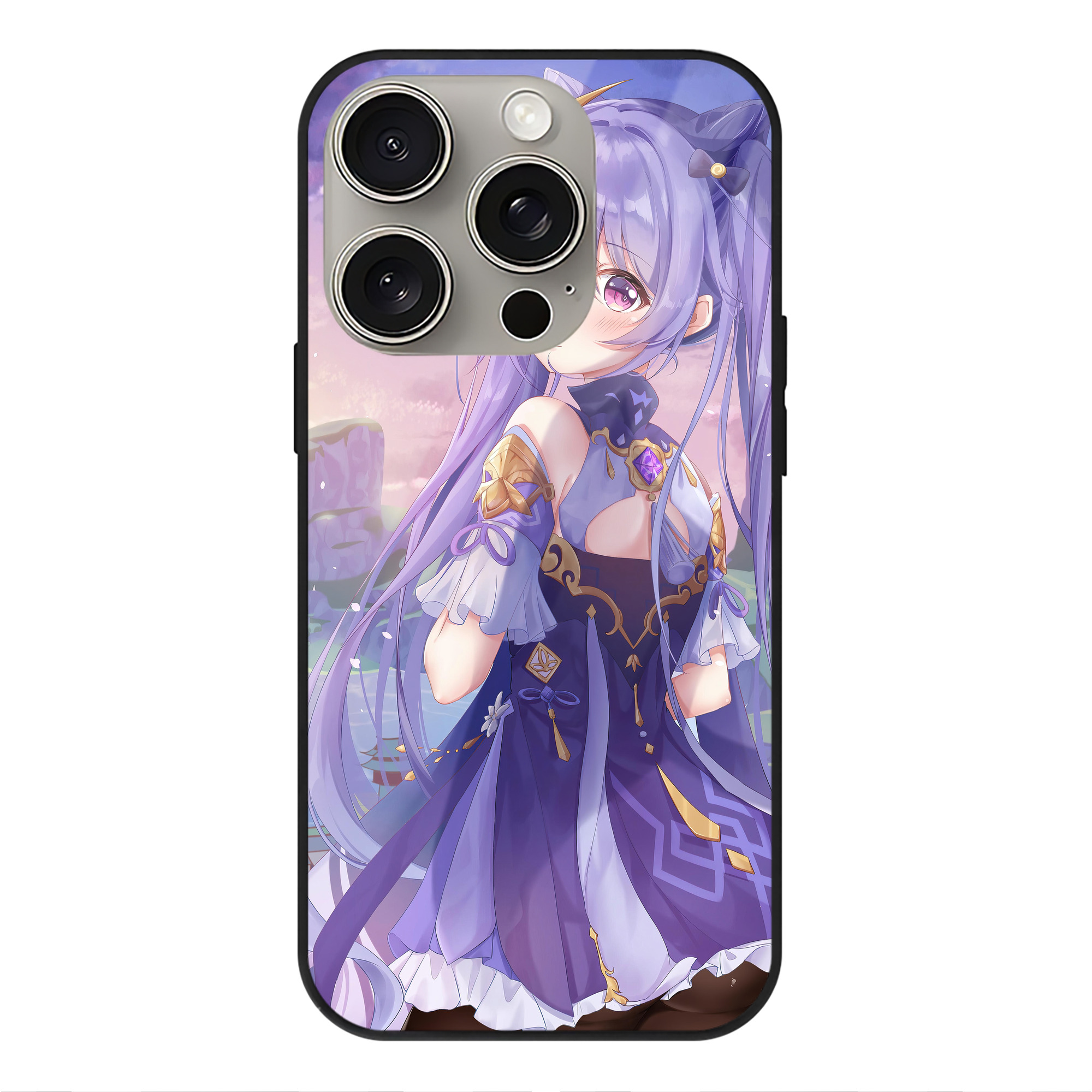 げんし神 genshin 【iPhone15Pro対応】スマホケース 耐衝撃＆黄変防止 背面ガラス