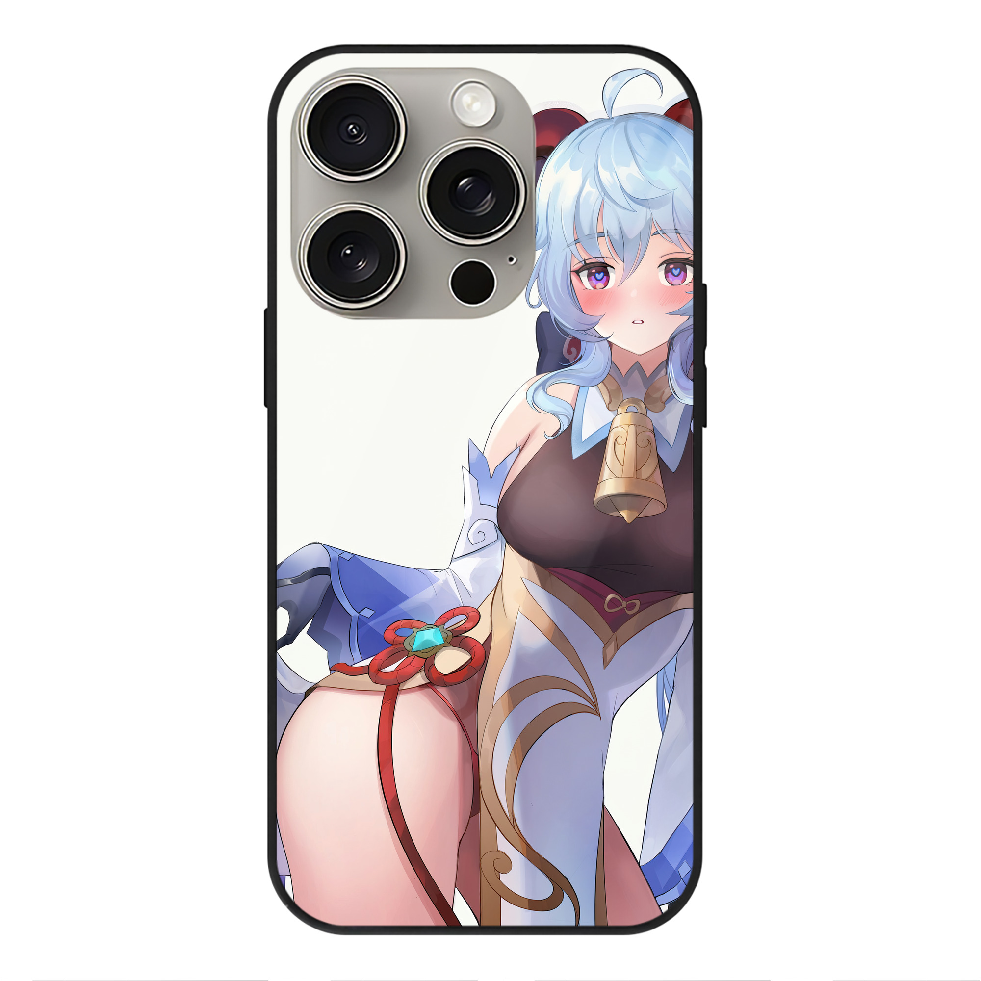 げんし神 genshin 【iPhone15Pro対応】スマホケース 耐衝撃＆黄変防止 背面ガラス