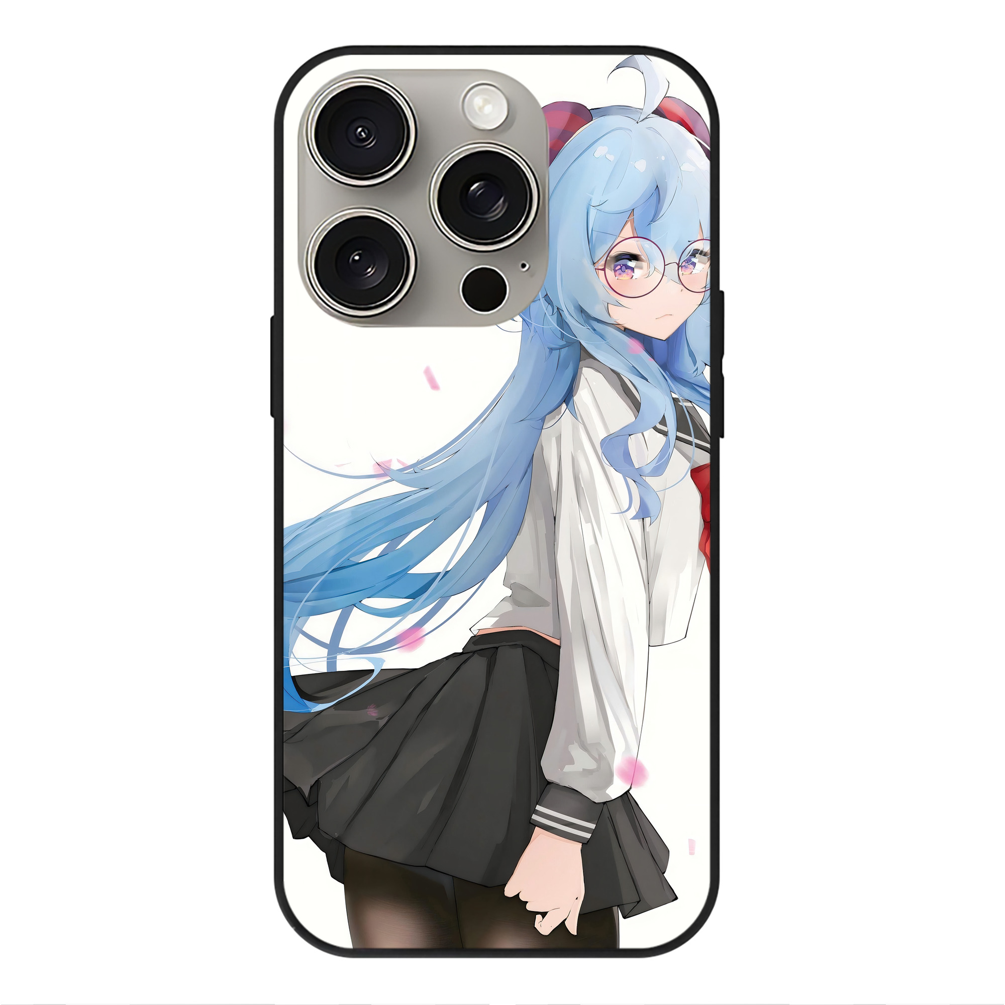 げんし神 genshin 【iPhone15Pro対応】スマホケース 耐衝撃＆黄変防止 背面ガラス