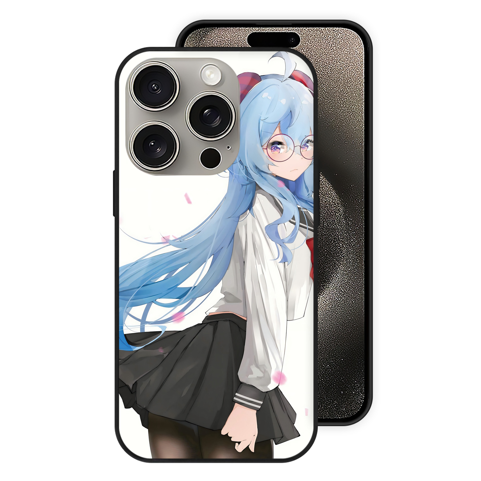 げんし神 genshin 【iPhone15Pro対応】スマホケース 耐衝撃＆黄変防止 背面ガラス