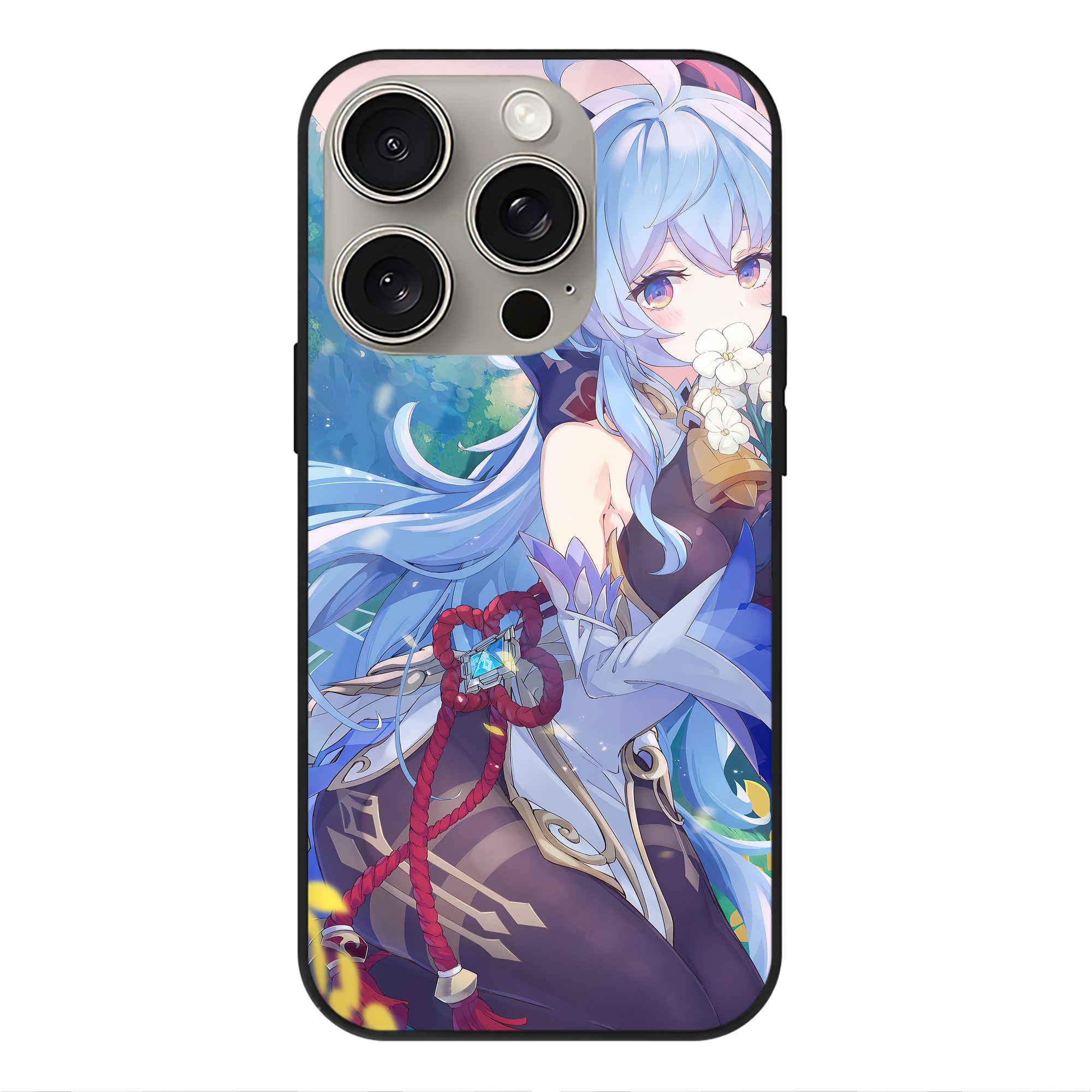 げんし神 genshin 【iPhone15Pro対応】スマホケース 耐衝撃＆黄変防止 背面ガラス