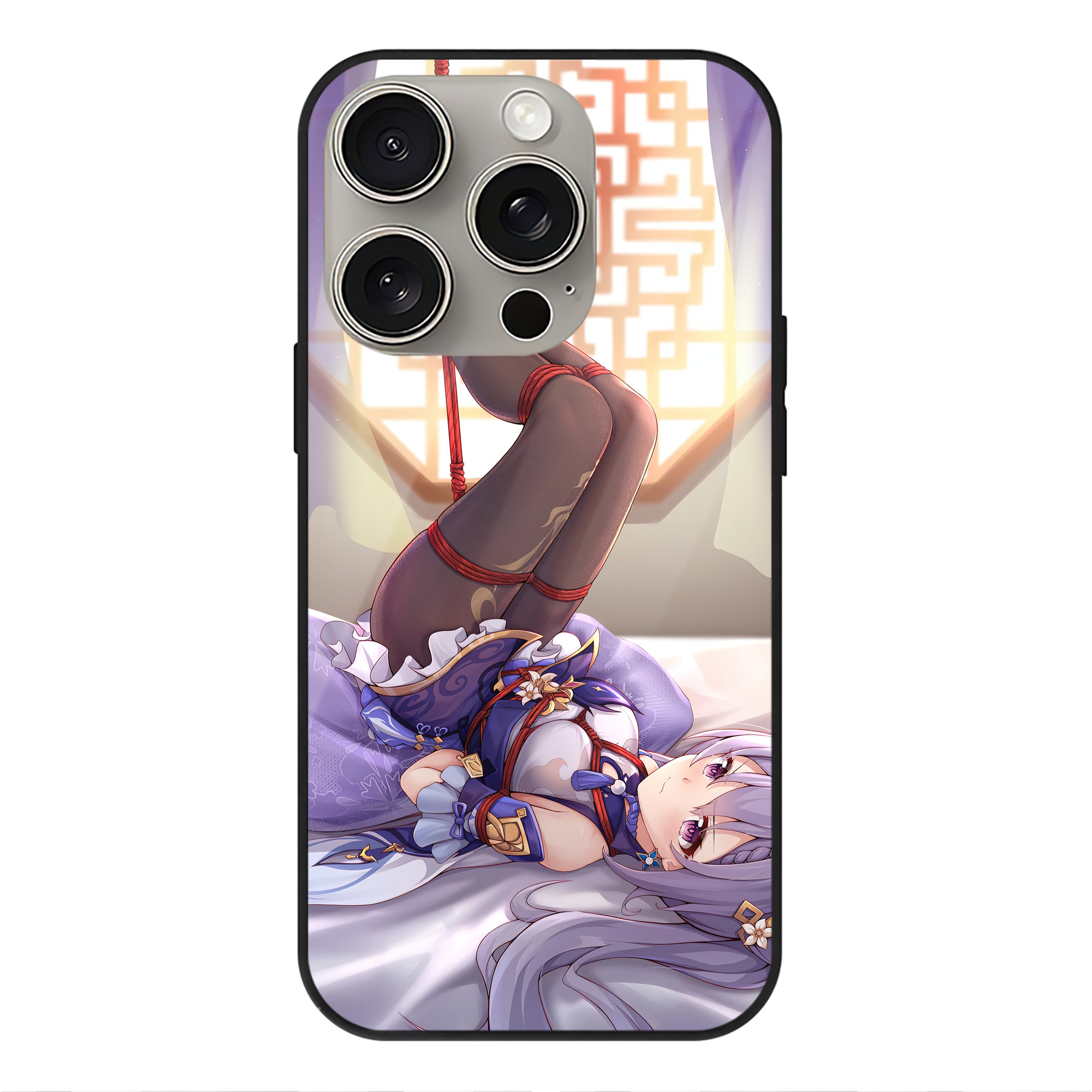 げんし神 genshin 【iPhone15Pro対応】スマホケース 耐衝撃＆黄変防止 背面ガラス