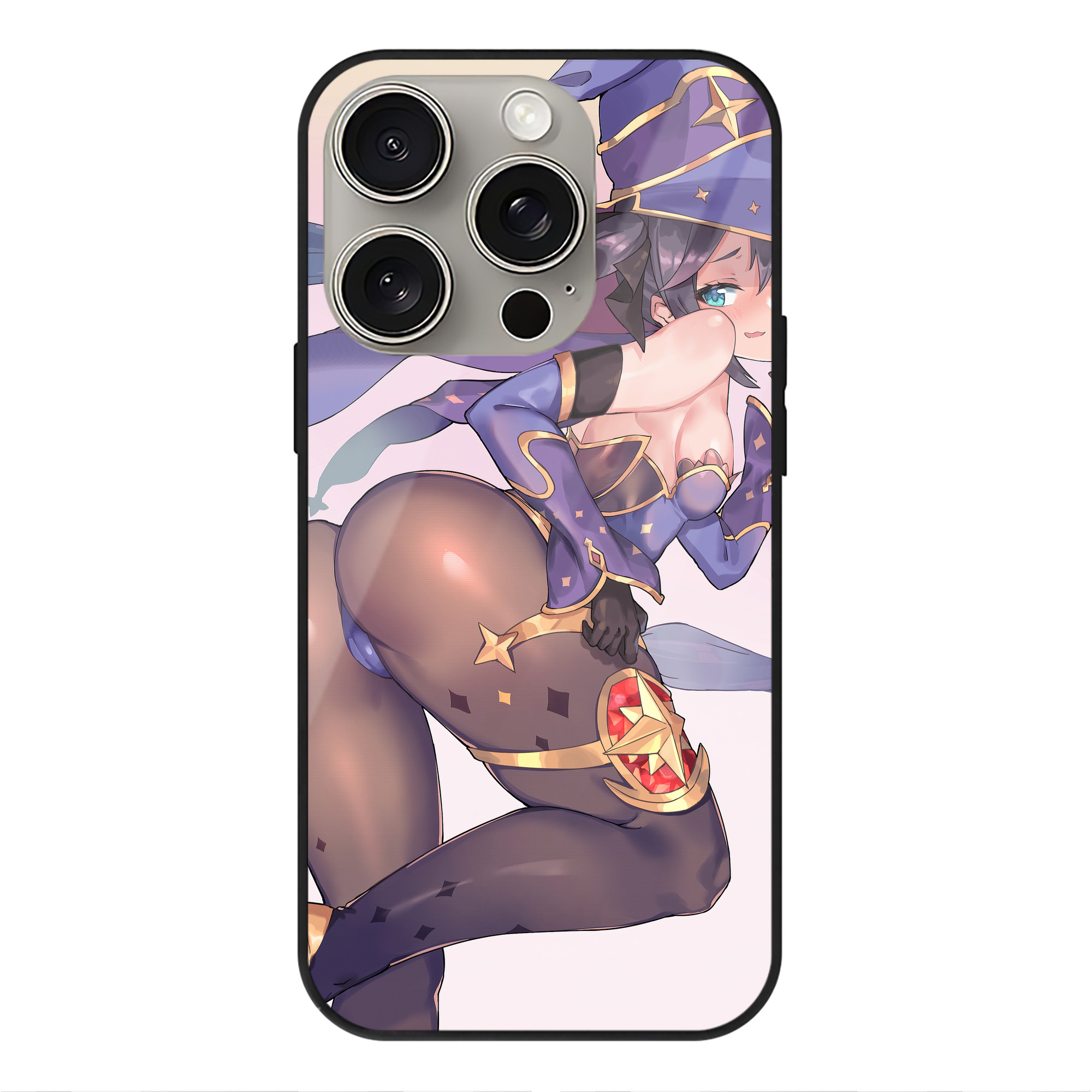 げんし神 genshin 【iPhone15Pro対応】スマホケース 耐衝撃＆黄変防止 背面ガラス