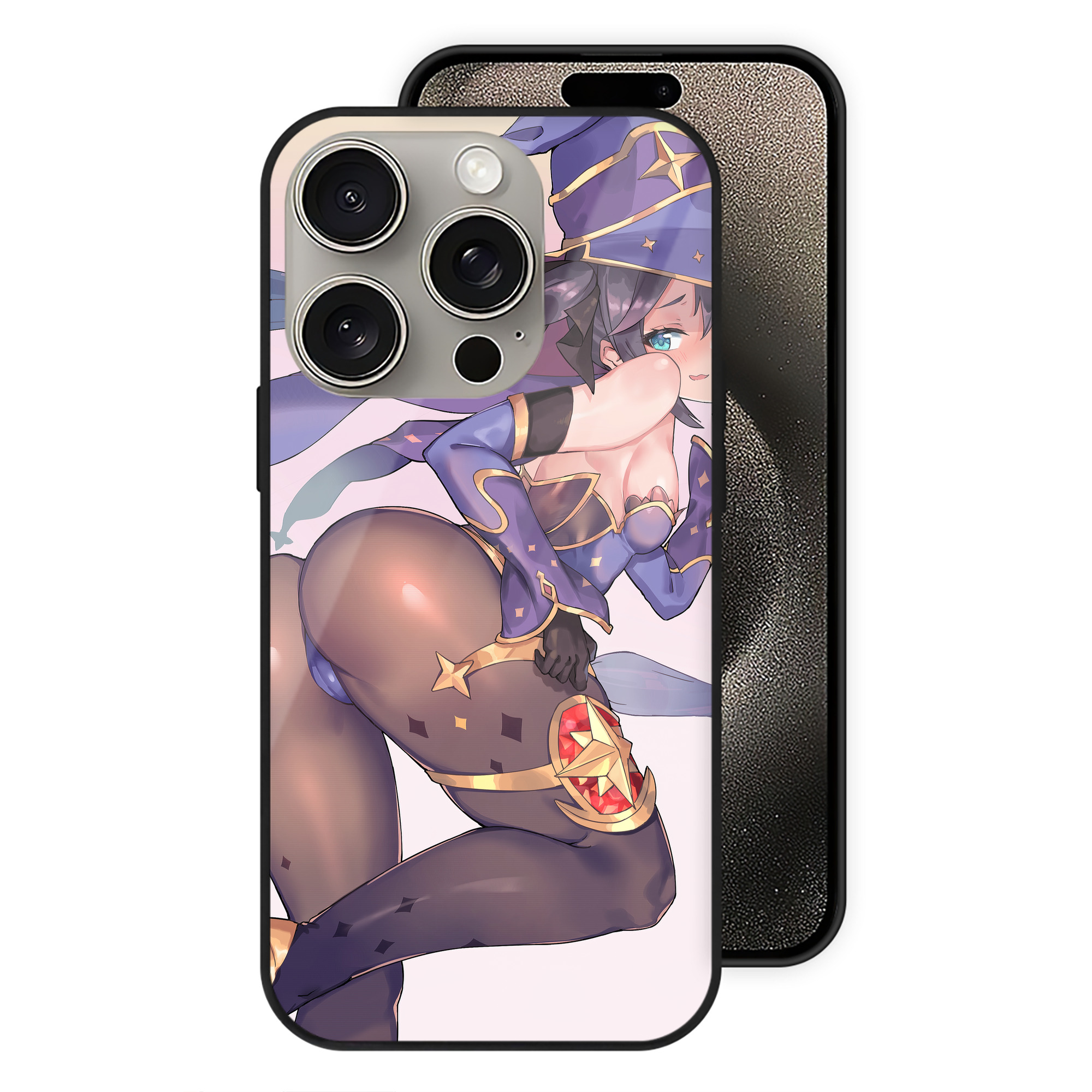 げんし神 genshin 【iPhone15Pro対応】スマホケース 耐衝撃＆黄変防止 背面ガラス